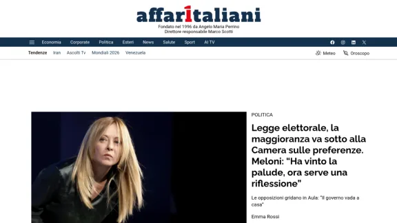 Captura de Affari Italiani