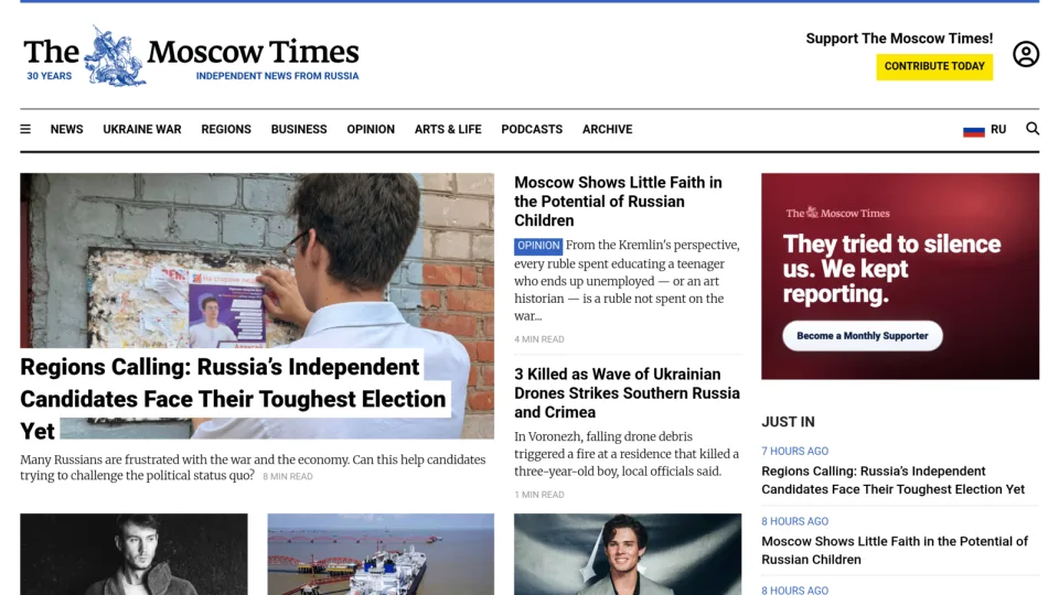 Captura de The Moscow Times