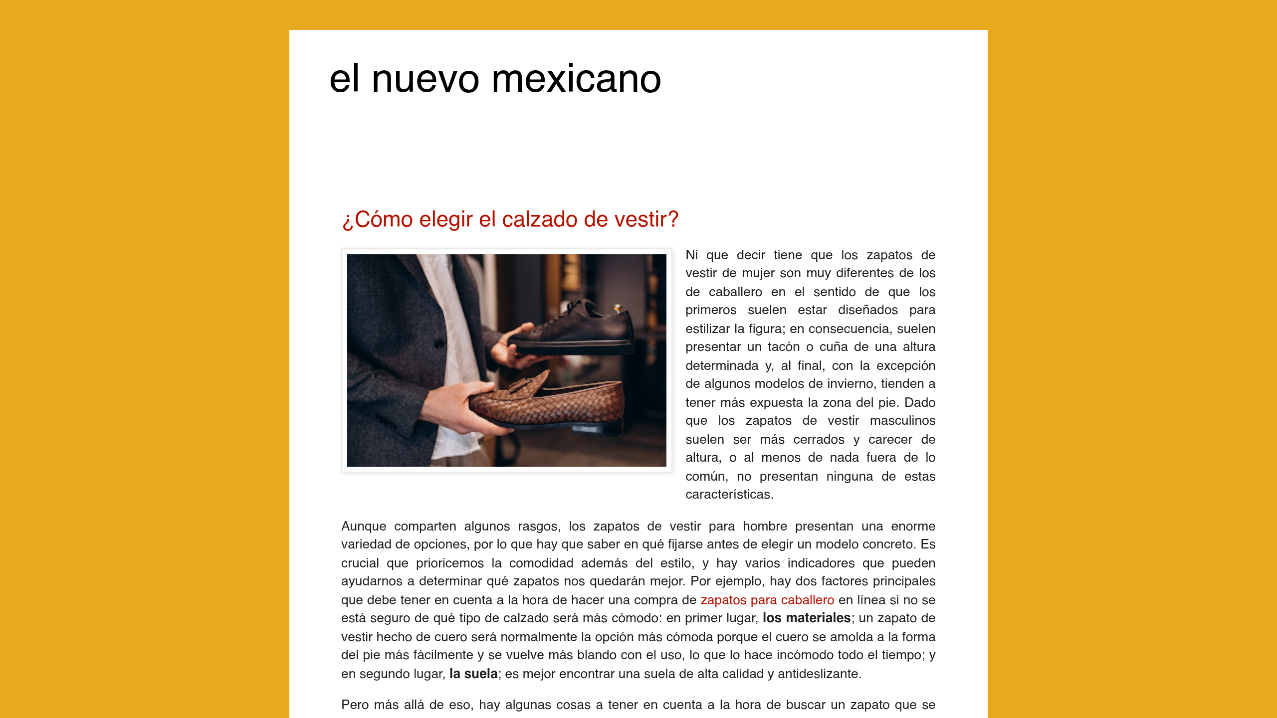 Captura de pantalla de El Nuevo Mexicano