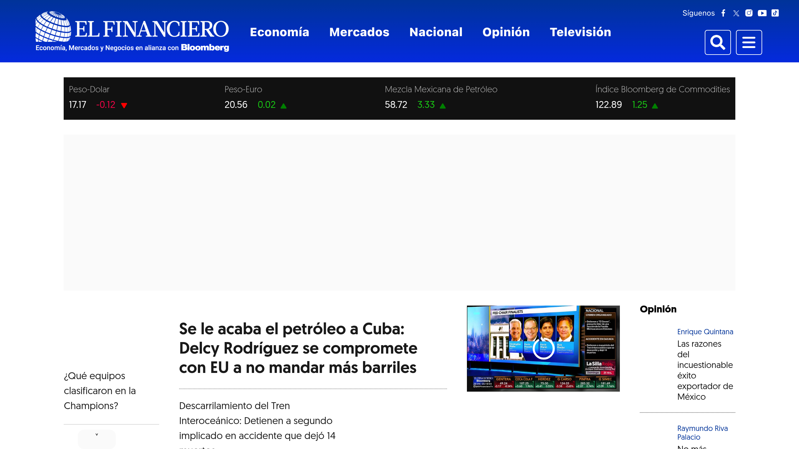 Captura de pantalla de El financiero