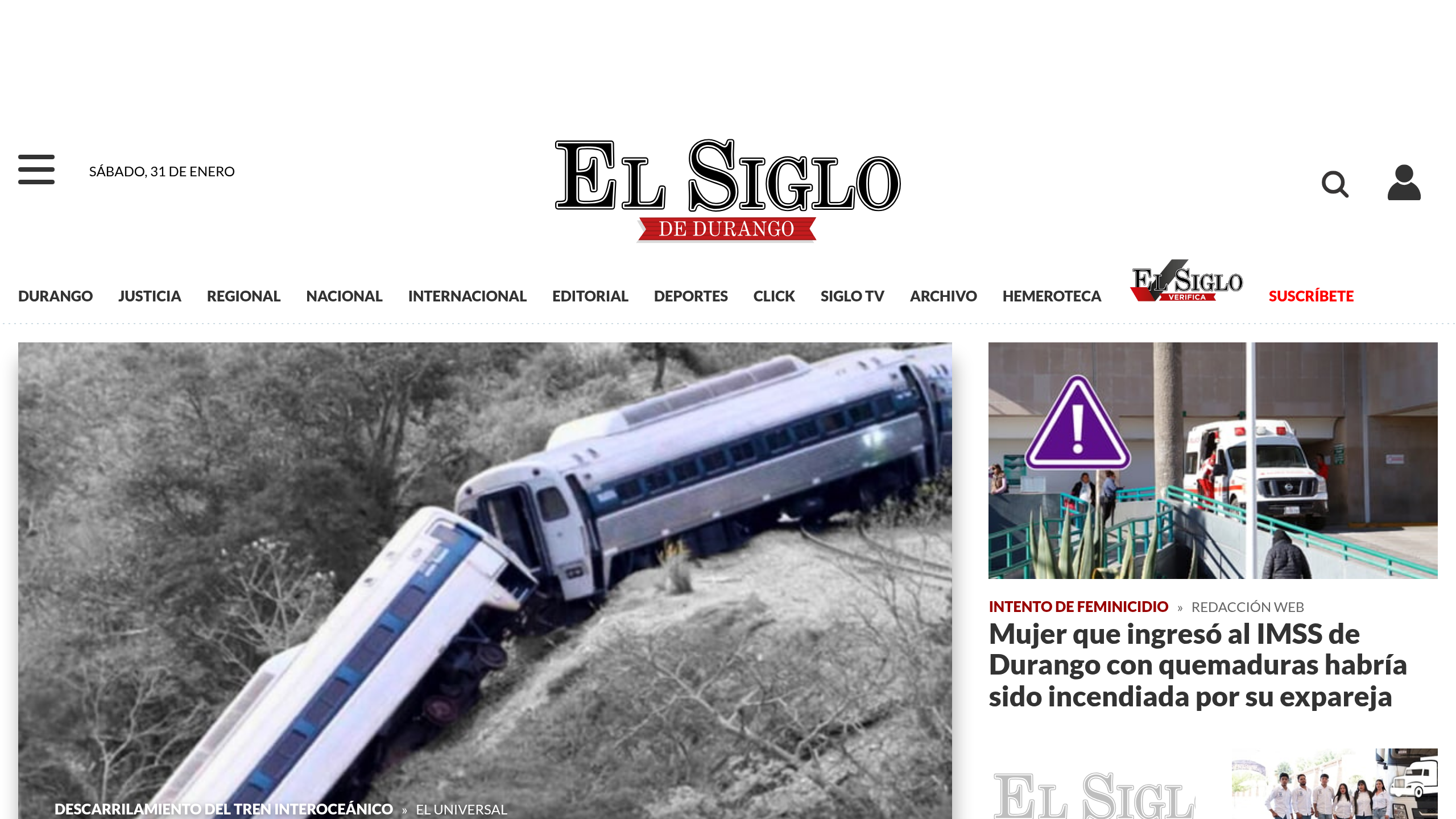 Captura de pantalla de El siglo de Durango