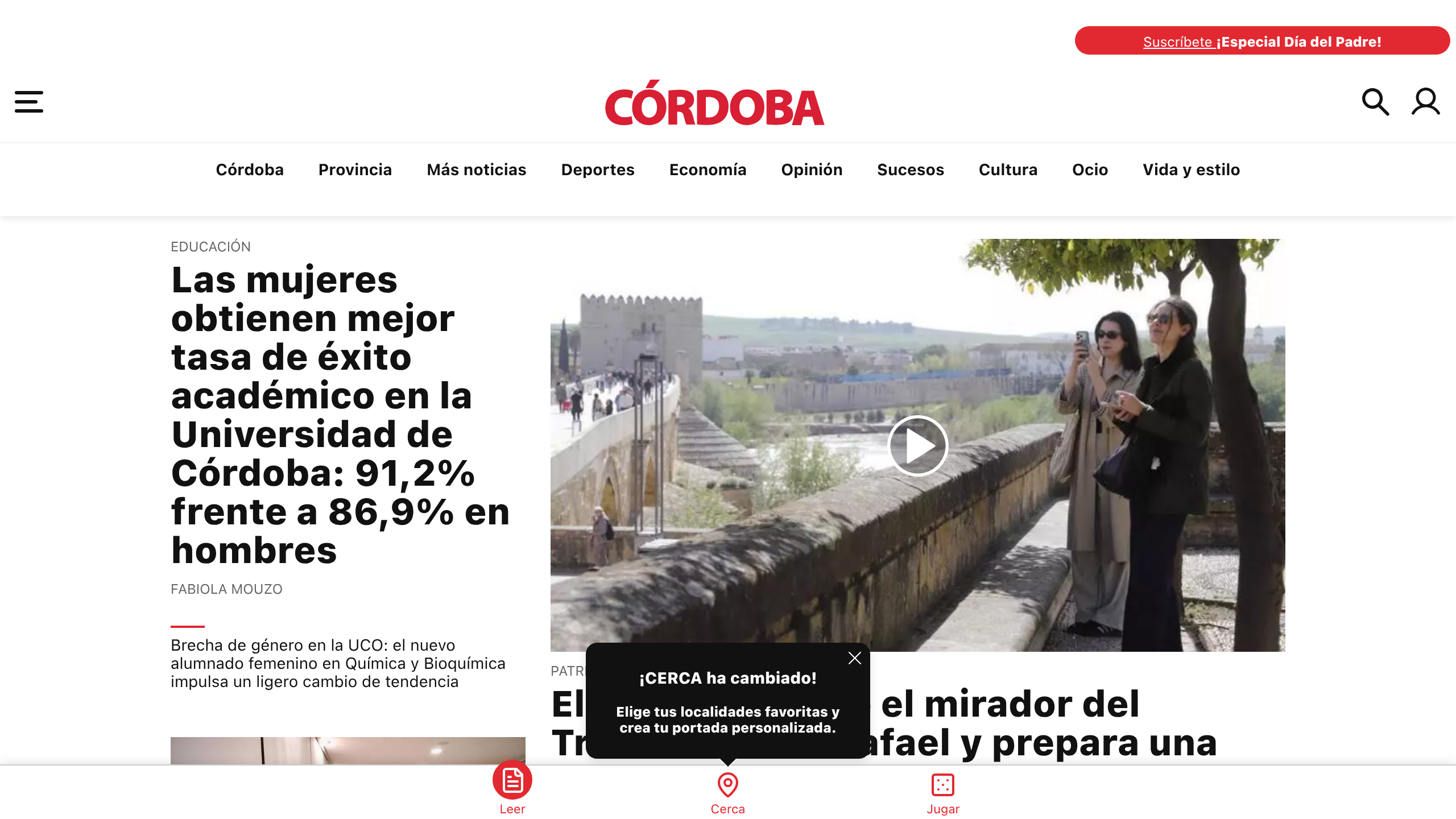 Captura de pantalla de Diario Córdoba