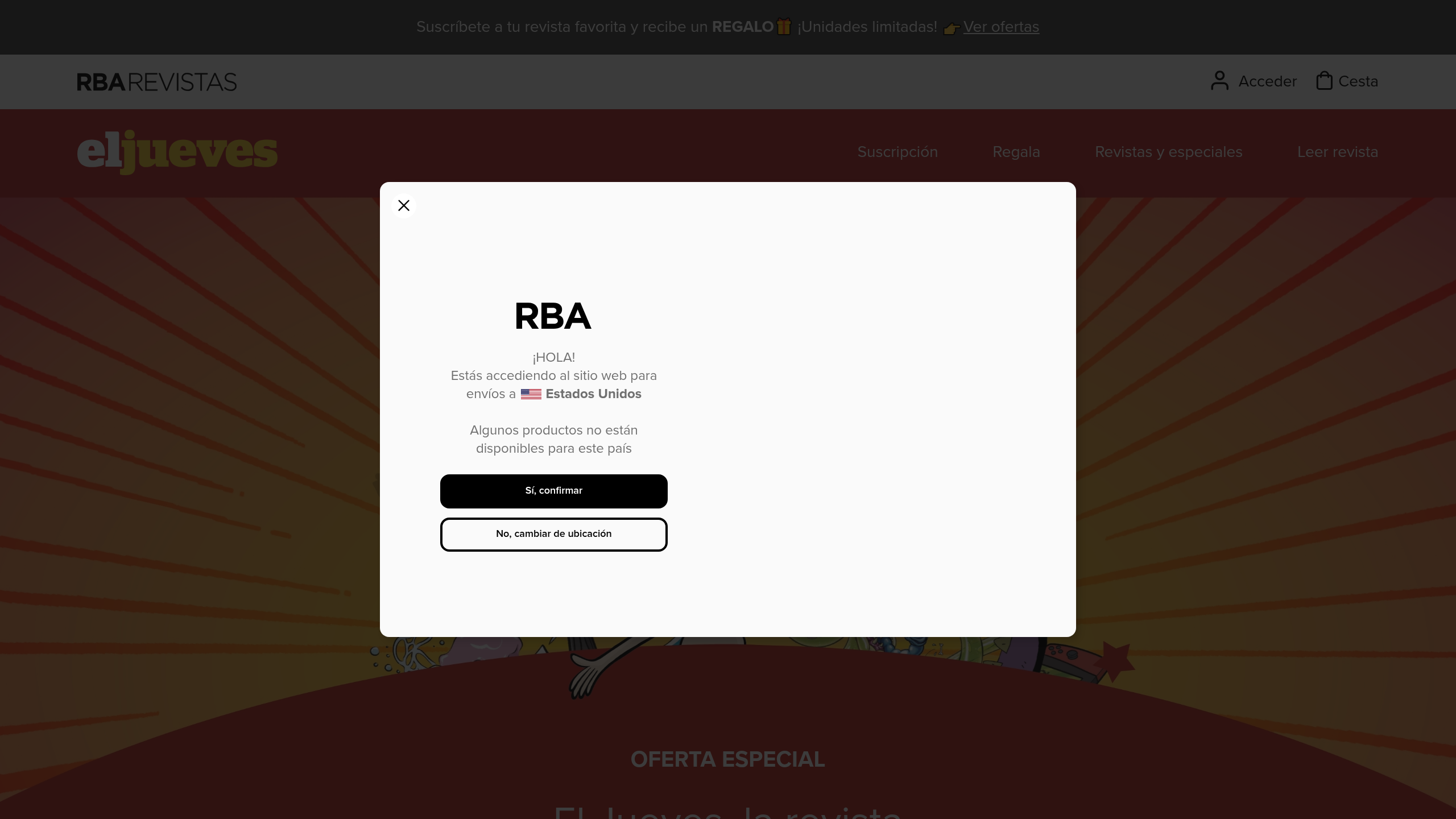 Captura de pantalla de El Jueves