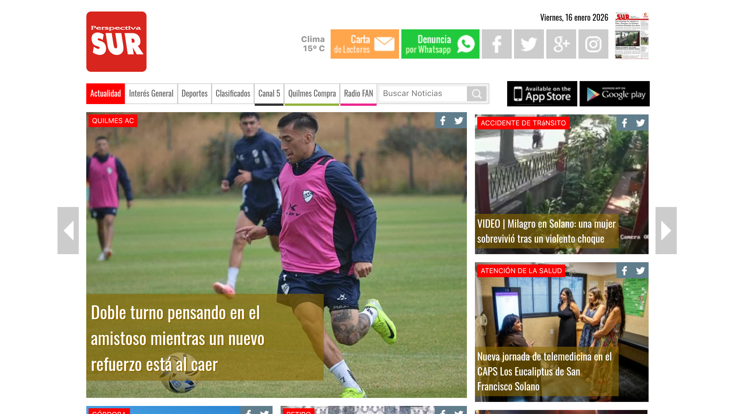 Captura de pantalla de Perspectiva Sur