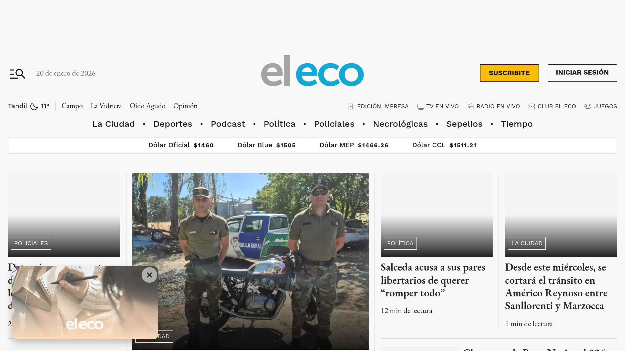 Captura de pantalla de El Eco