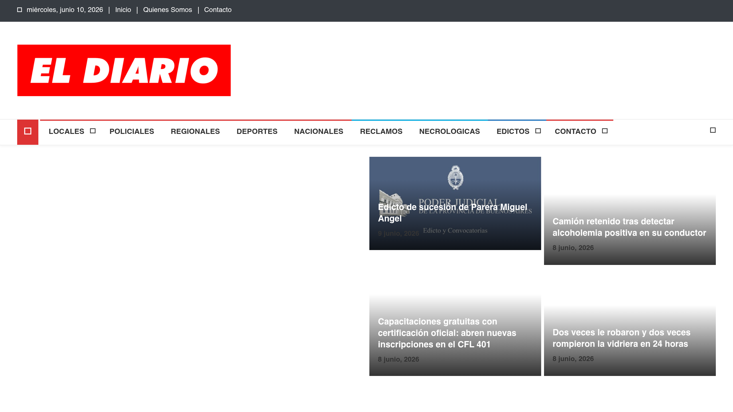 Captura de pantalla de El Diario de San Pedro