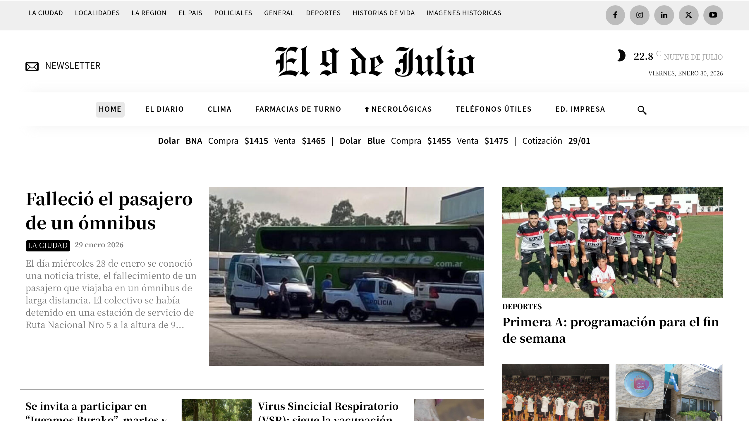 Captura de pantalla de El 9 de Julio