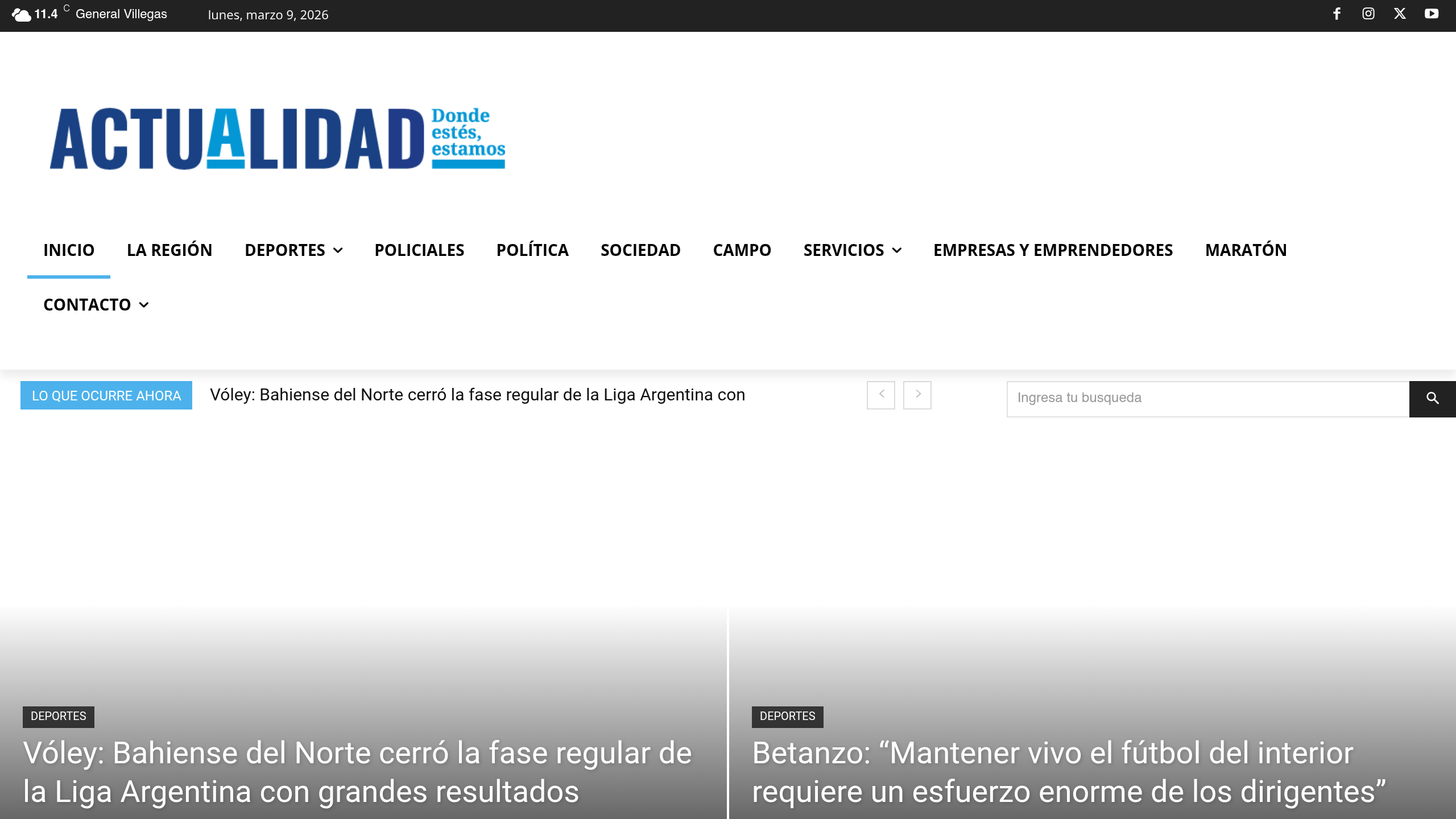 Captura de pantalla de Actualidad