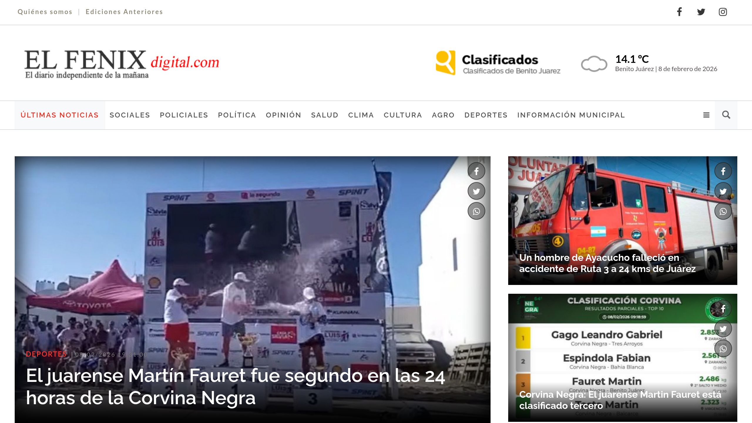 Captura de pantalla de El Fenix Digital