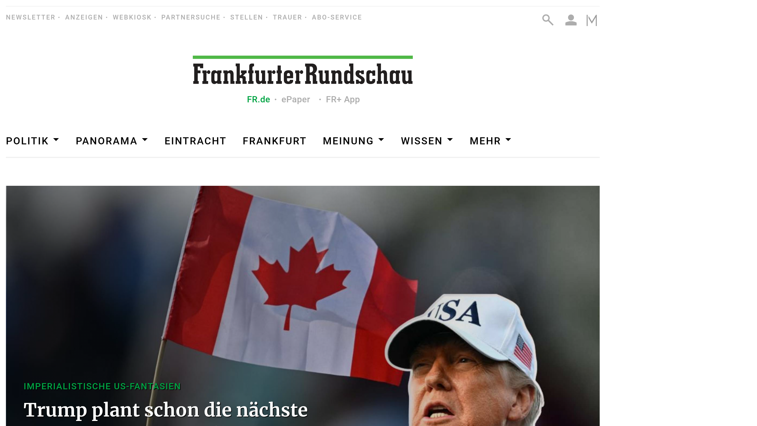 Captura de pantalla de Frankfurter Rundschau