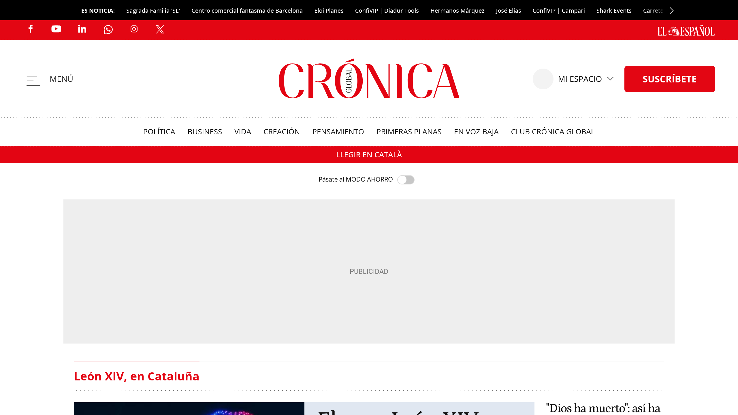 Captura de pantalla de Crònica Global