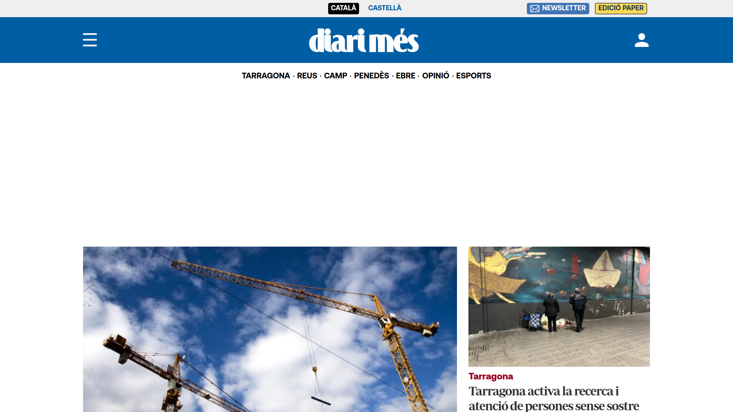 Captura de pantalla de diari més