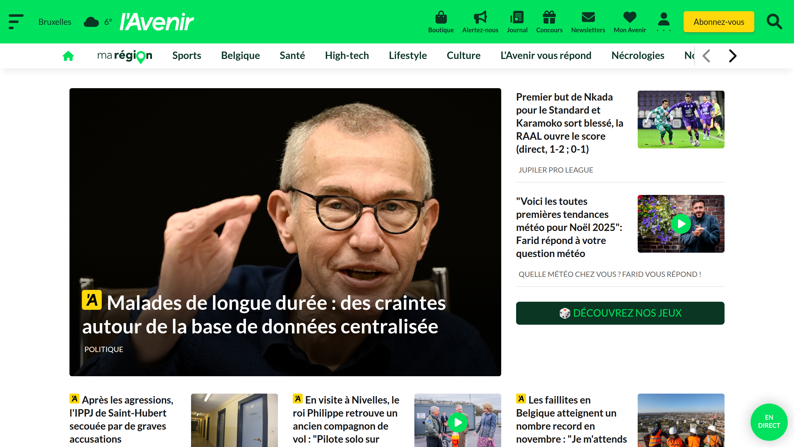 Captura de pantalla de L’Avenir