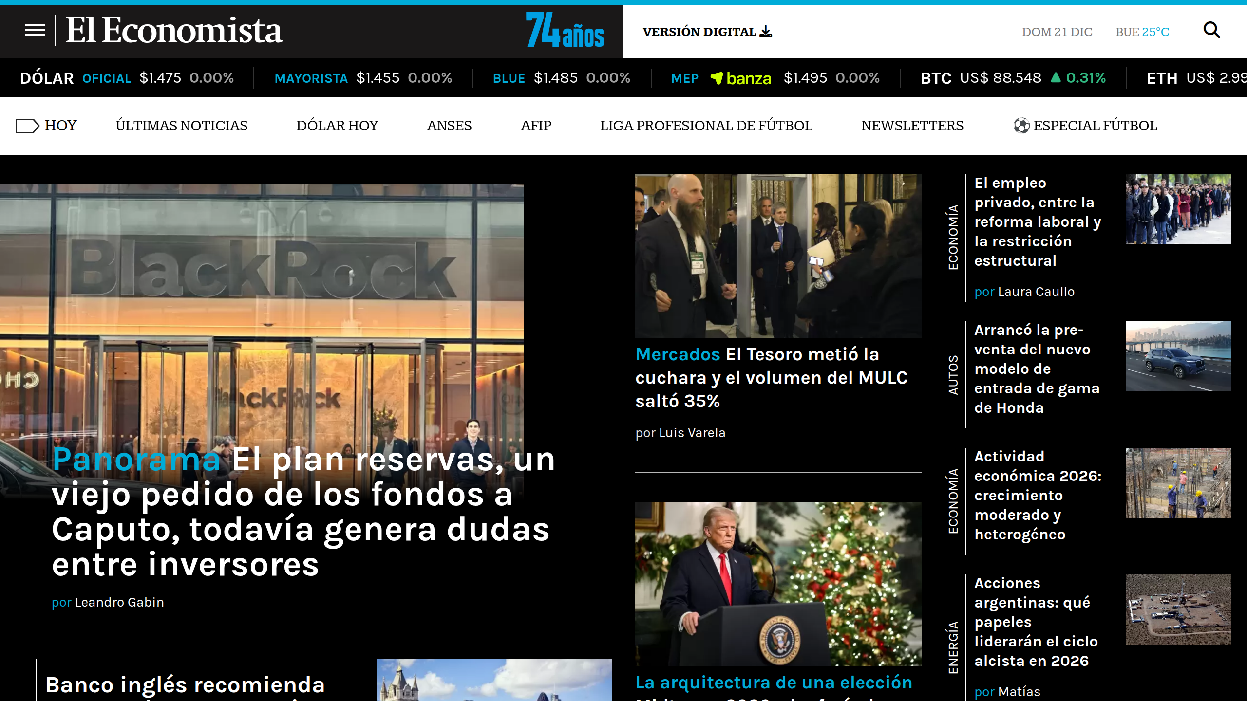 Captura de pantalla de El Economista