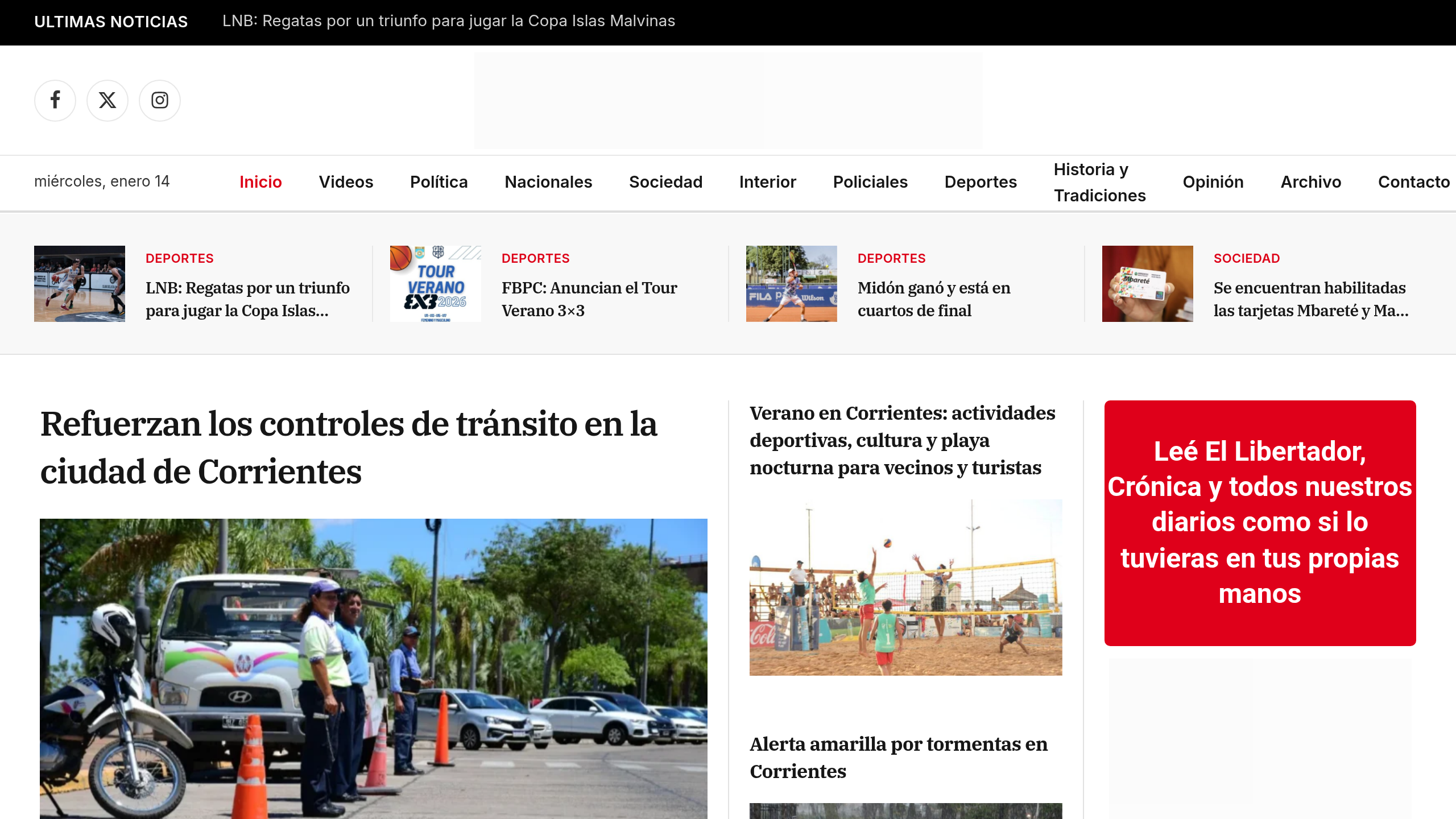 Captura de pantalla de El Libertador