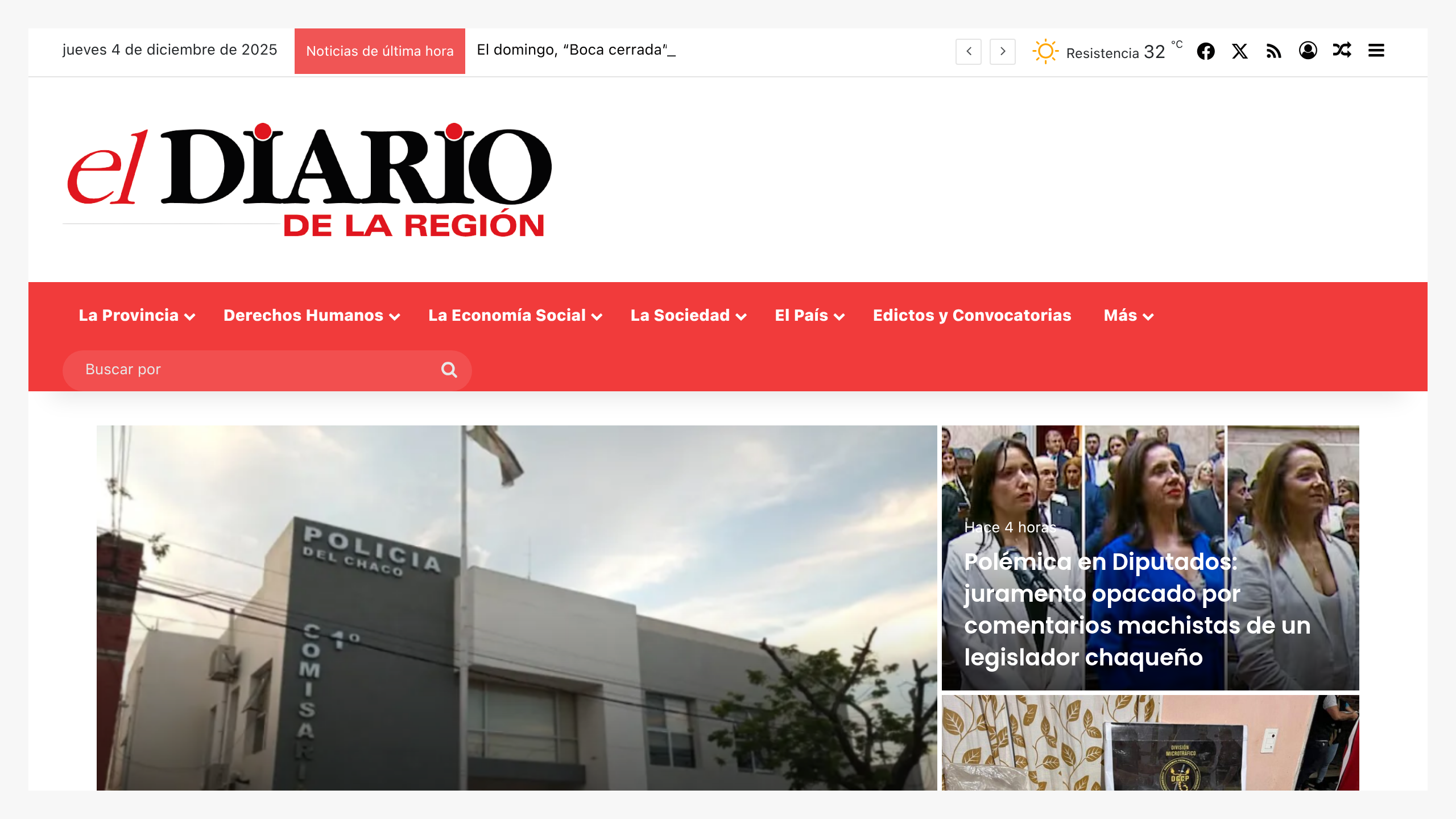 Captura de pantalla de El Diario de la Región