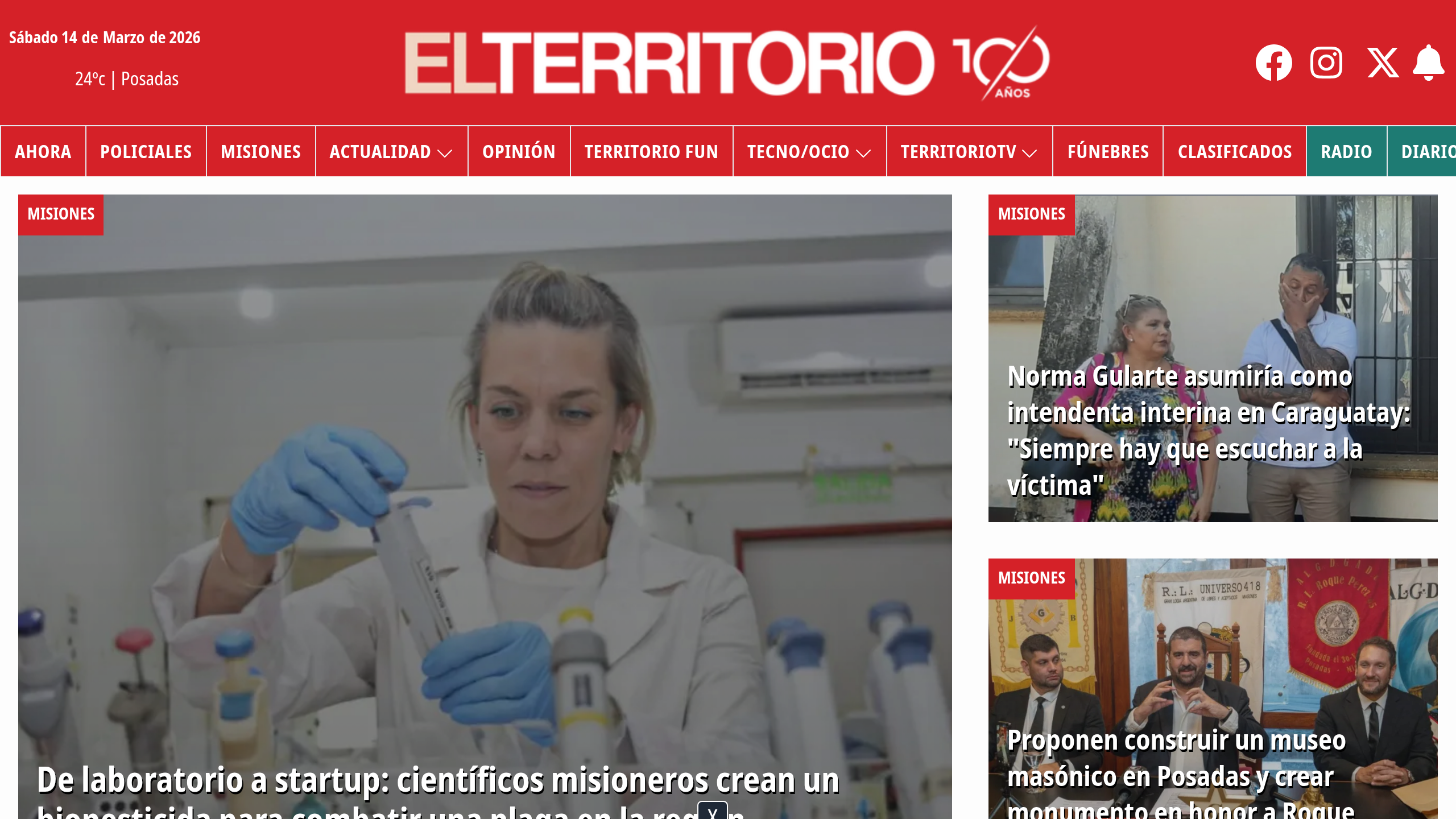 Captura de pantalla de El Territorio