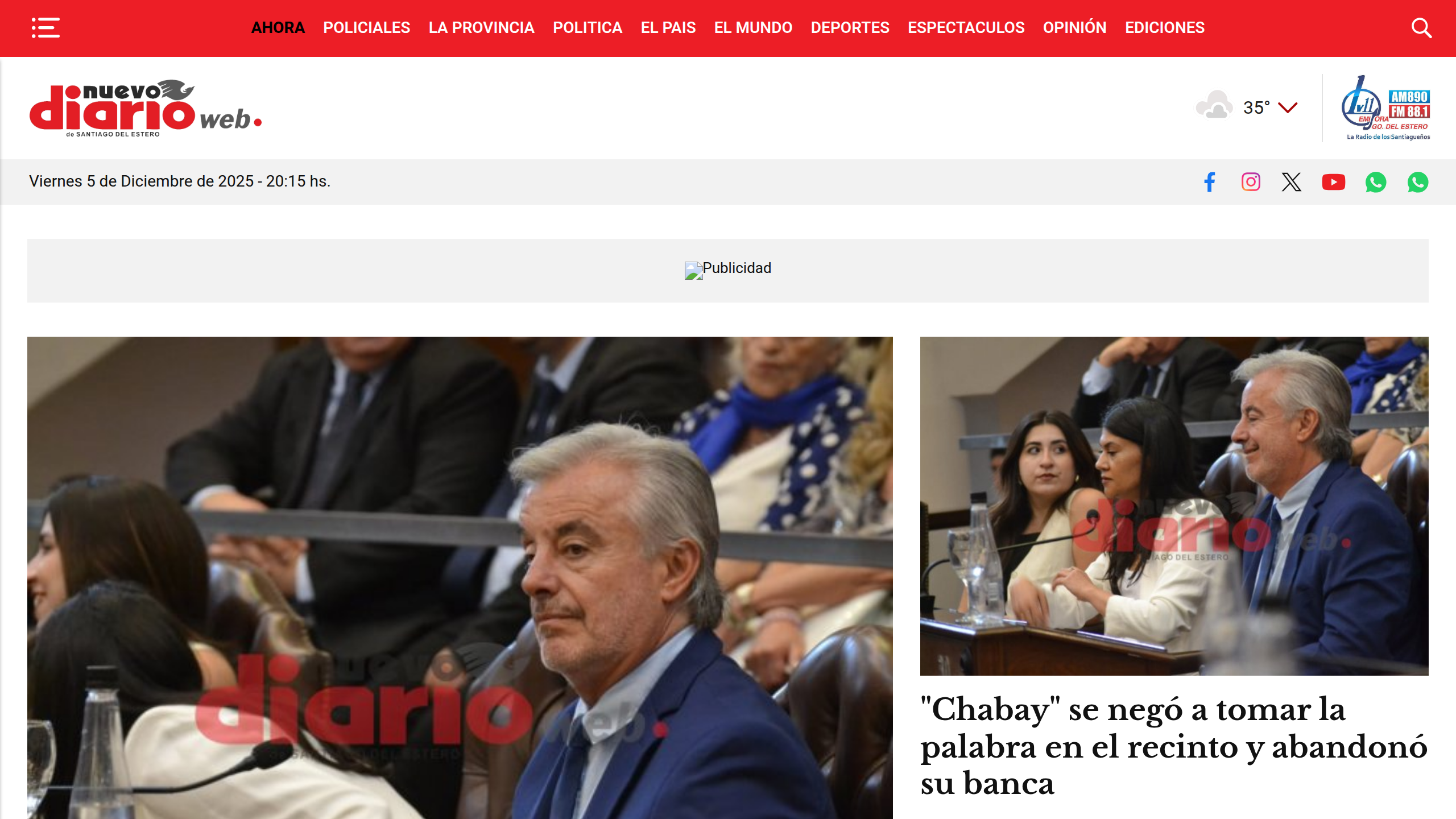 Captura de pantalla de Nuevo Diario