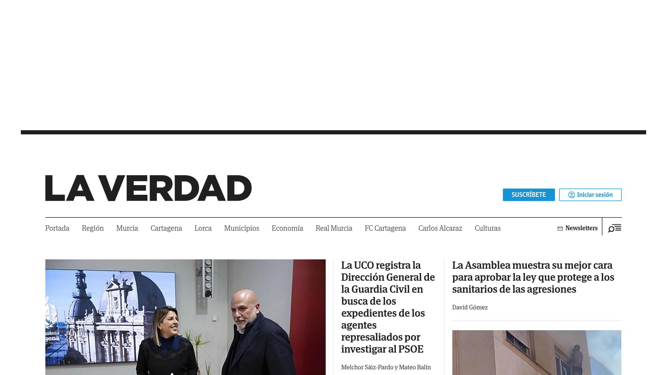 Captura de pantalla de La Verdad Alicante
