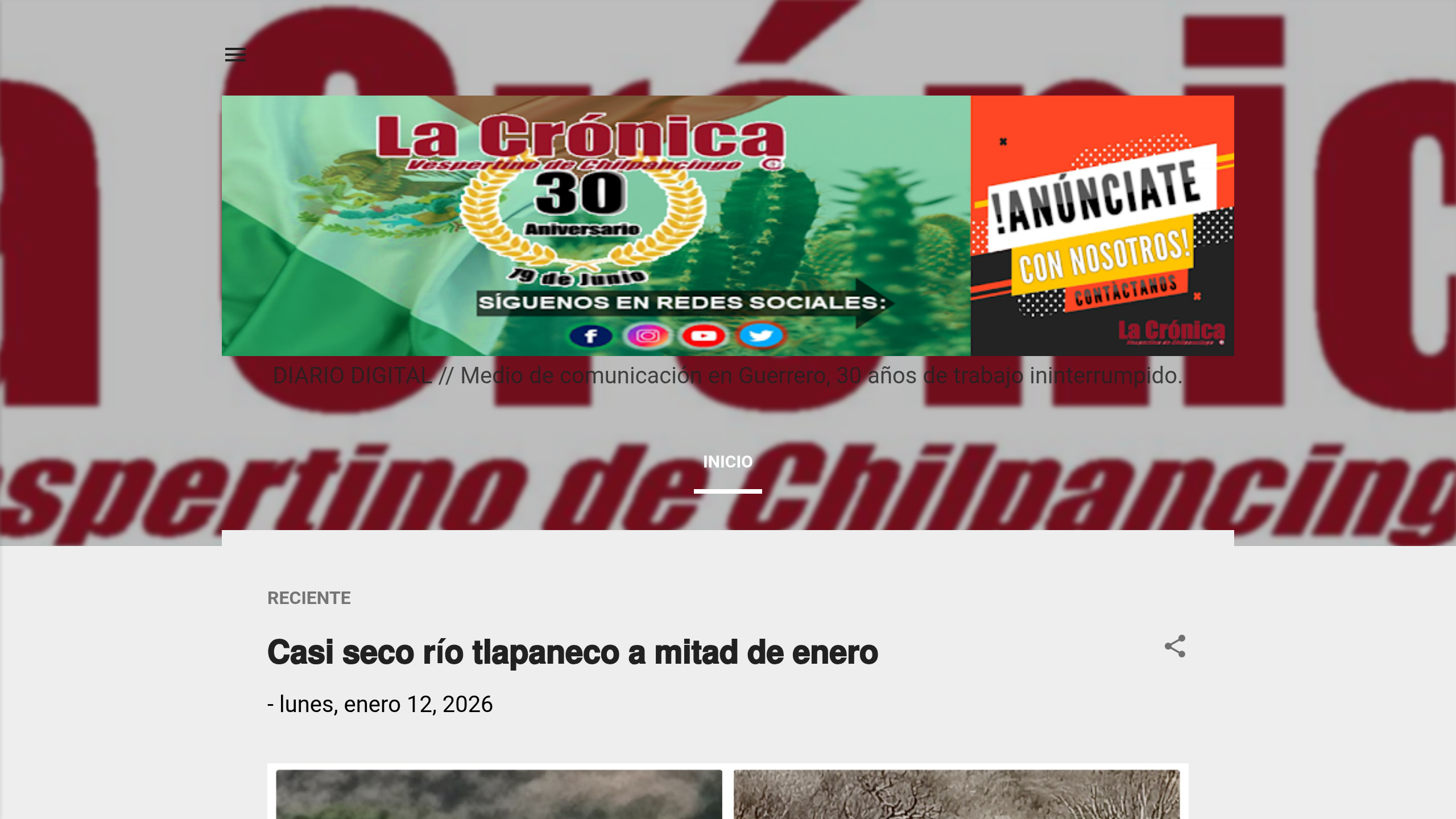 Captura de pantalla de La Crónica