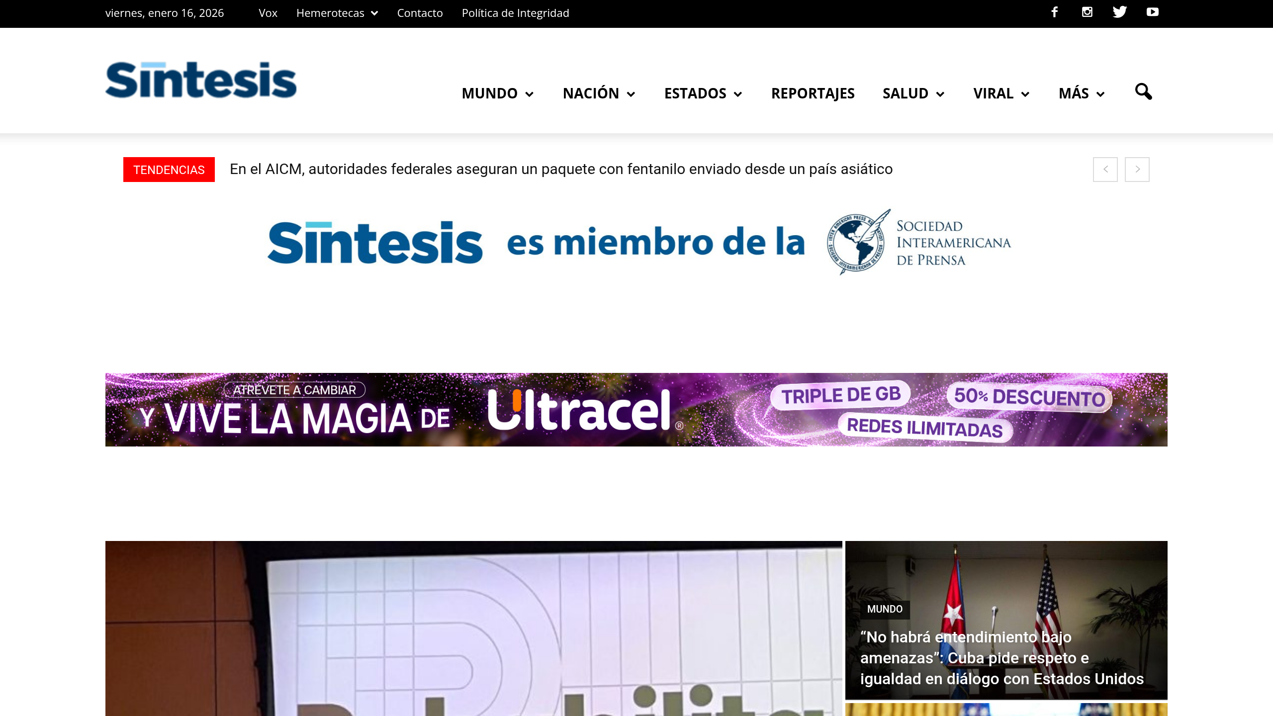 Captura de pantalla de Síntesis