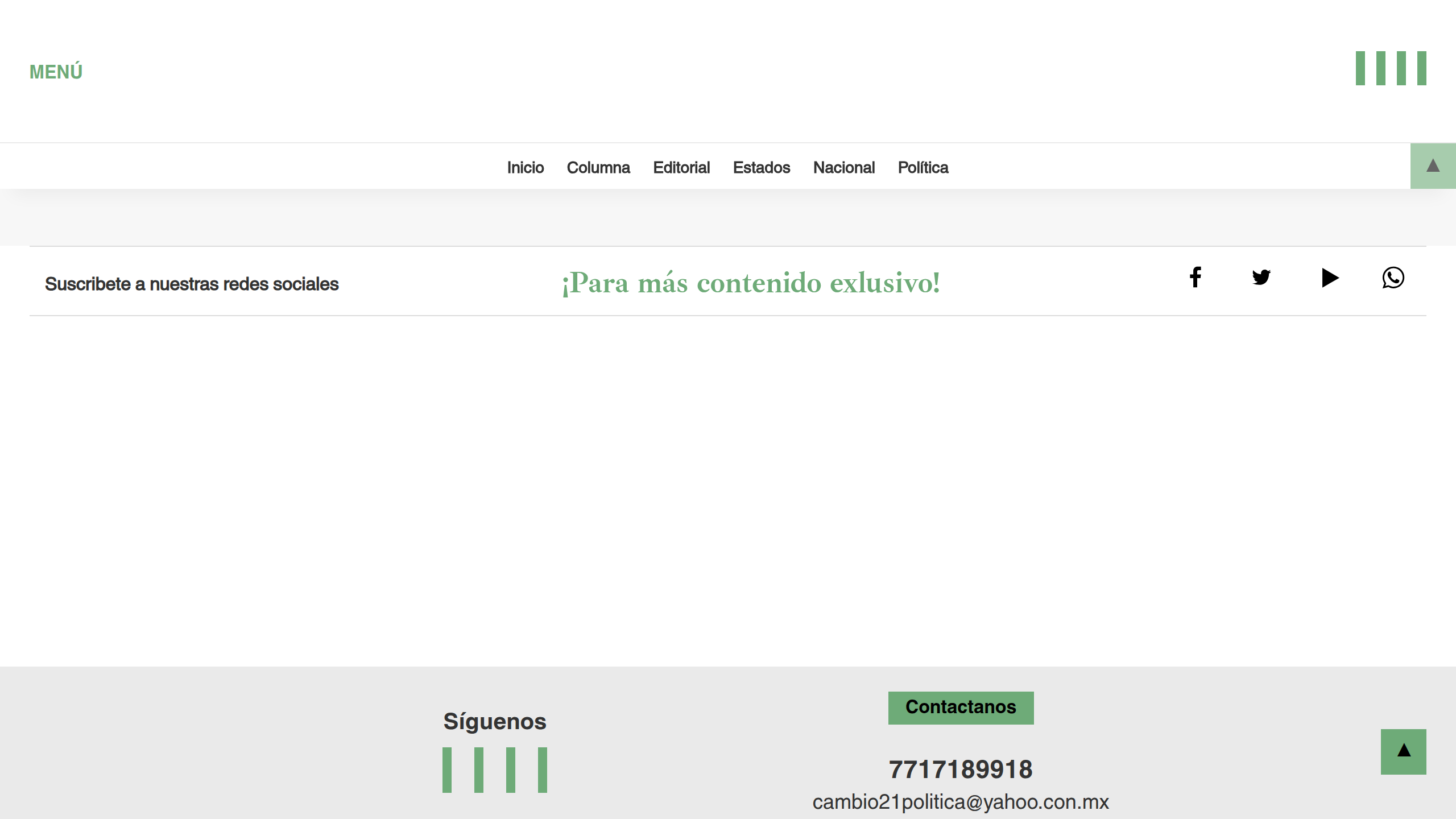 Captura de pantalla de Cambio21