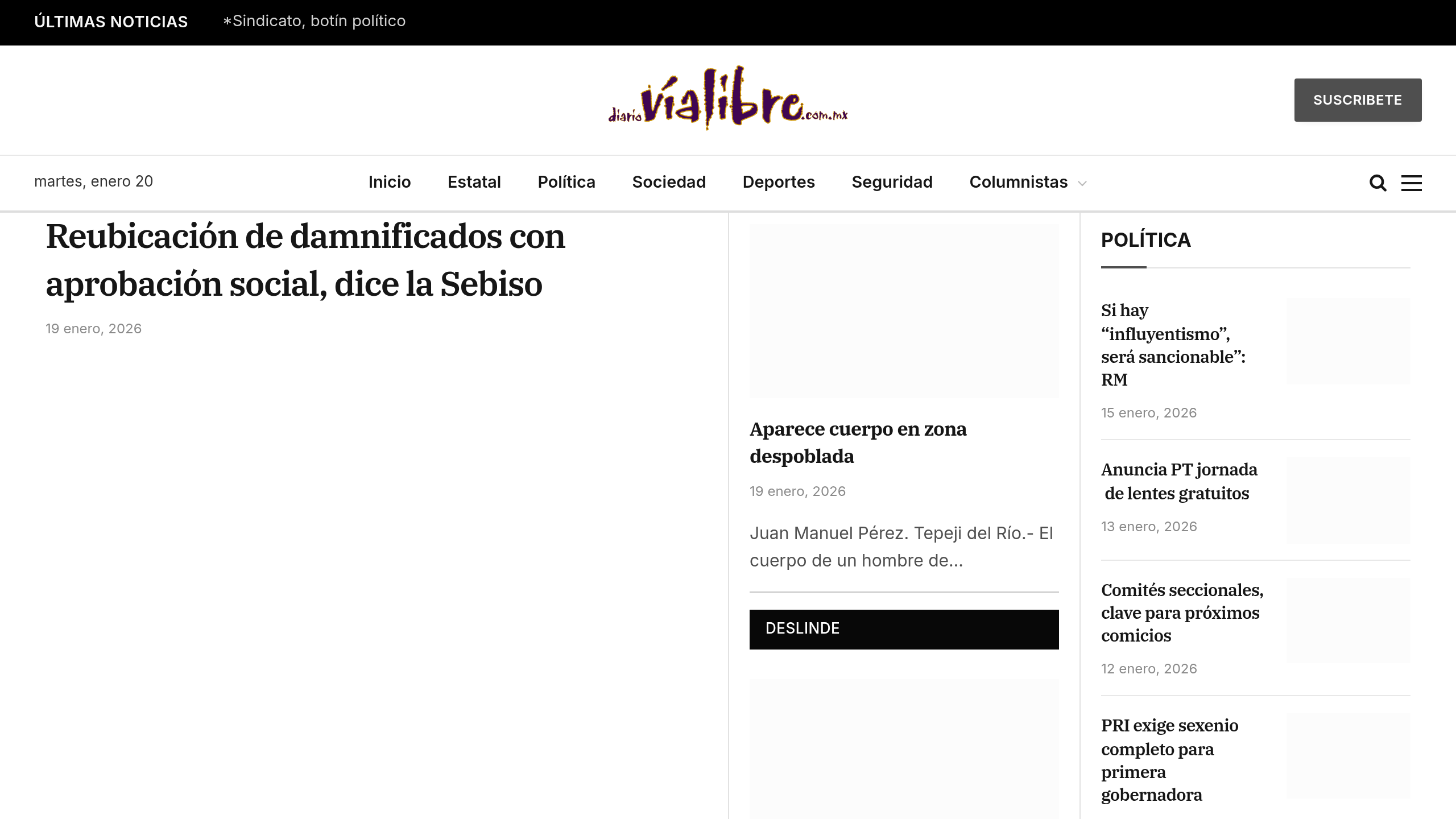 Captura de pantalla de Vía Libre