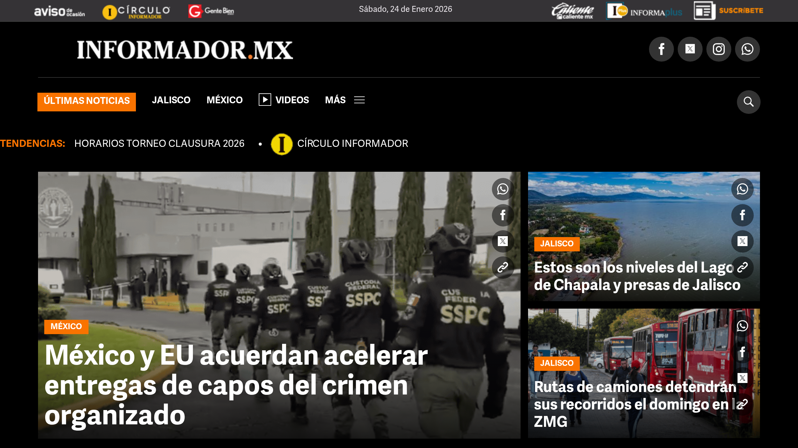 Captura de pantalla de El Informador