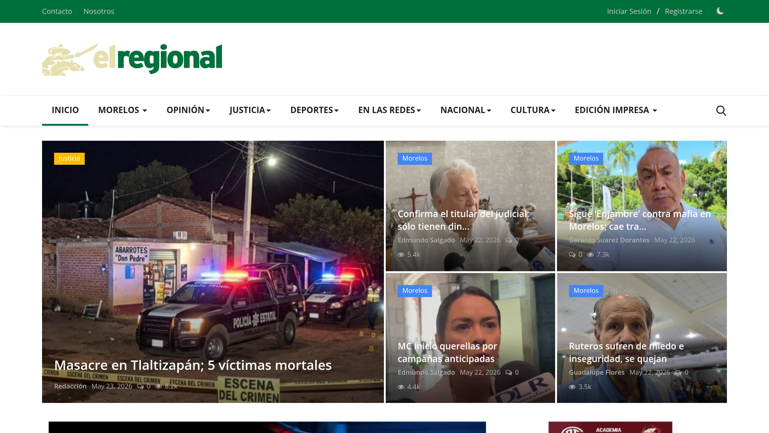 Captura de pantalla de El Regional