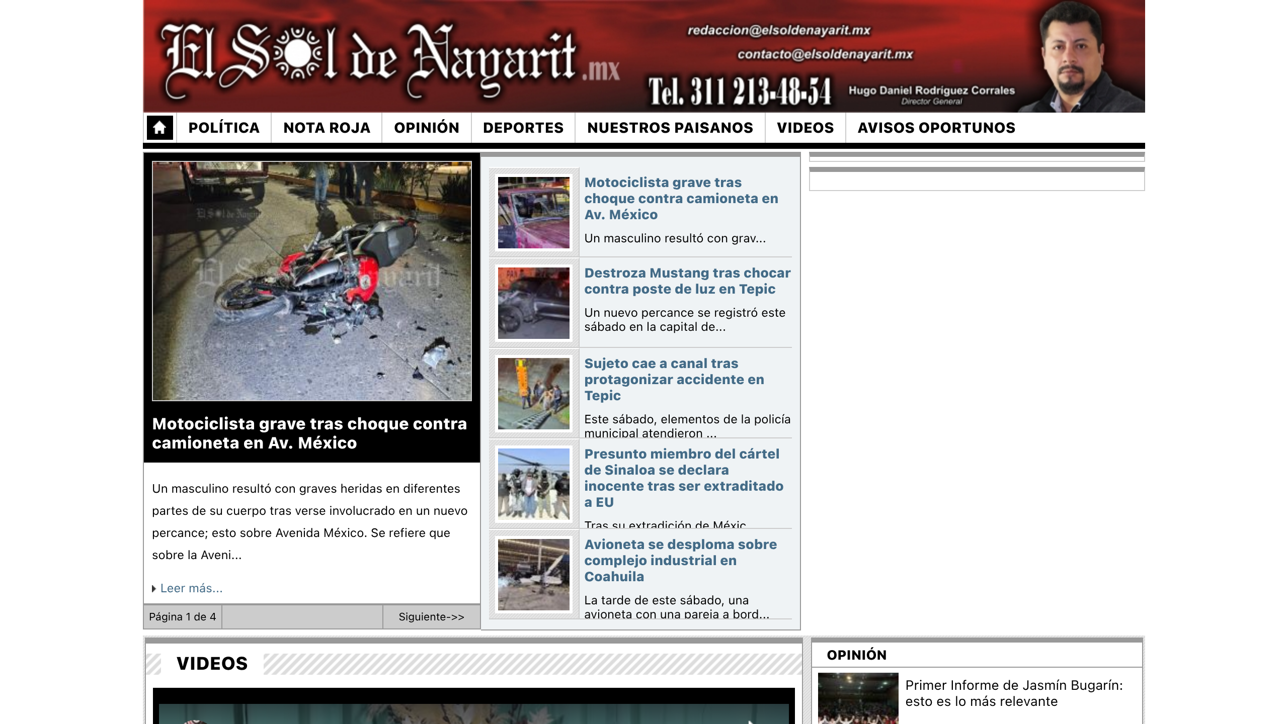 Captura de pantalla de El Sol de Nayarit
