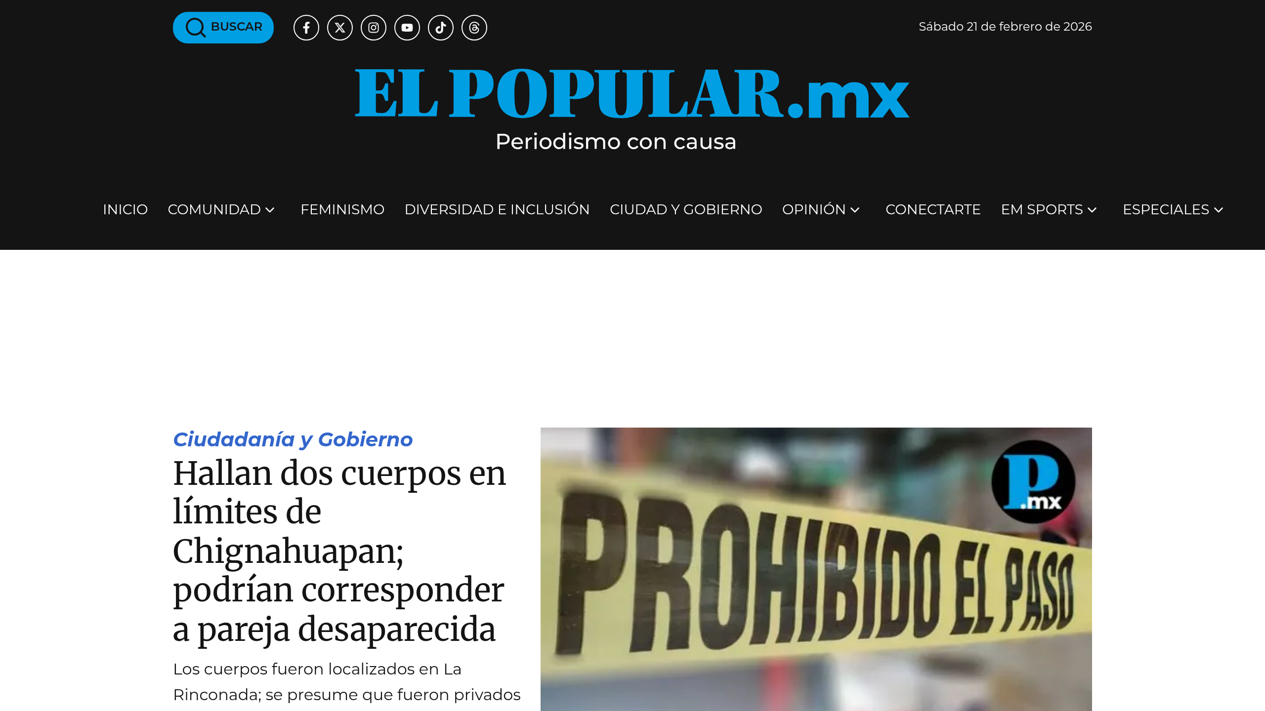 Captura de pantalla de El Popular