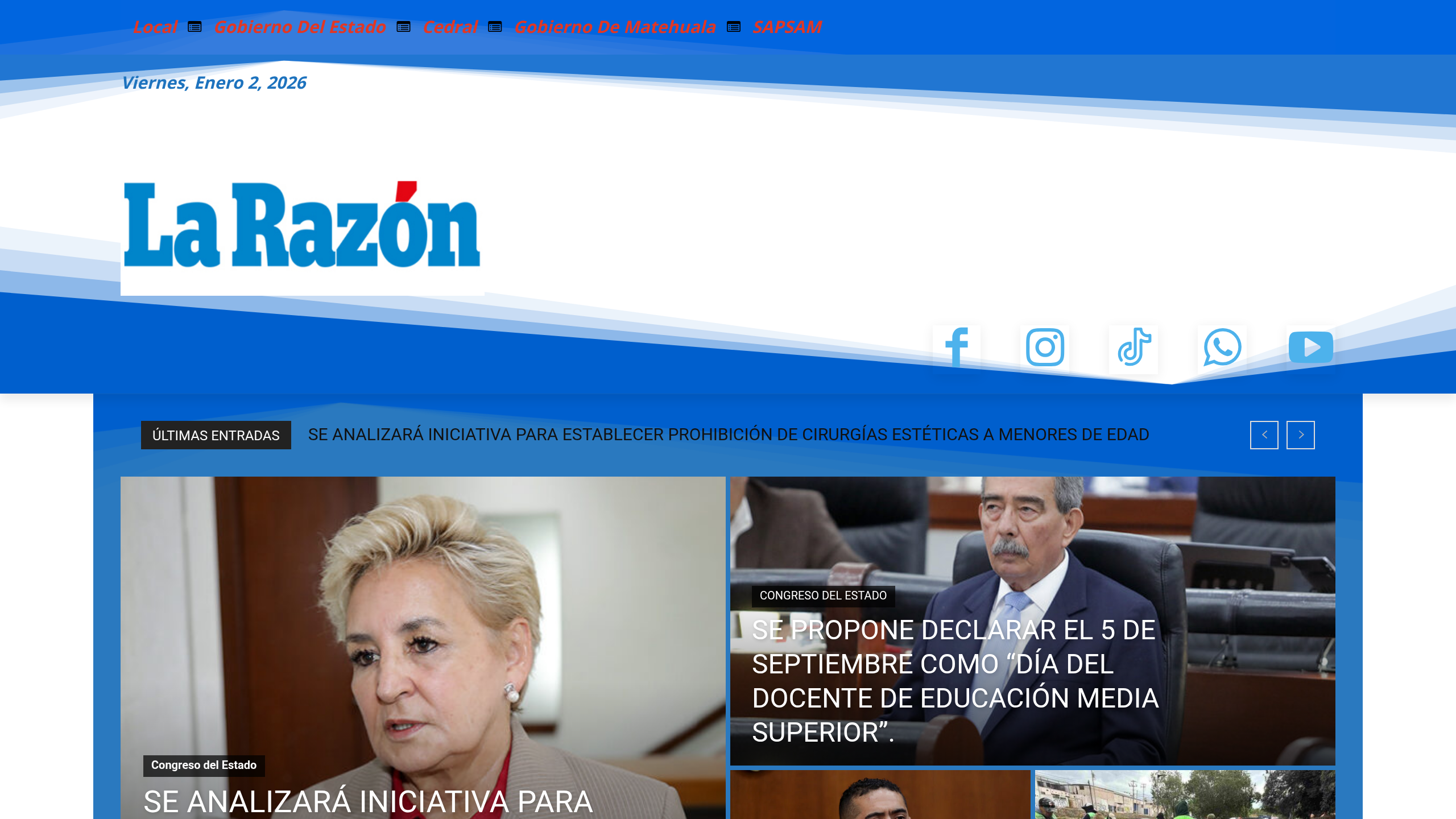 Captura de pantalla de La Razón