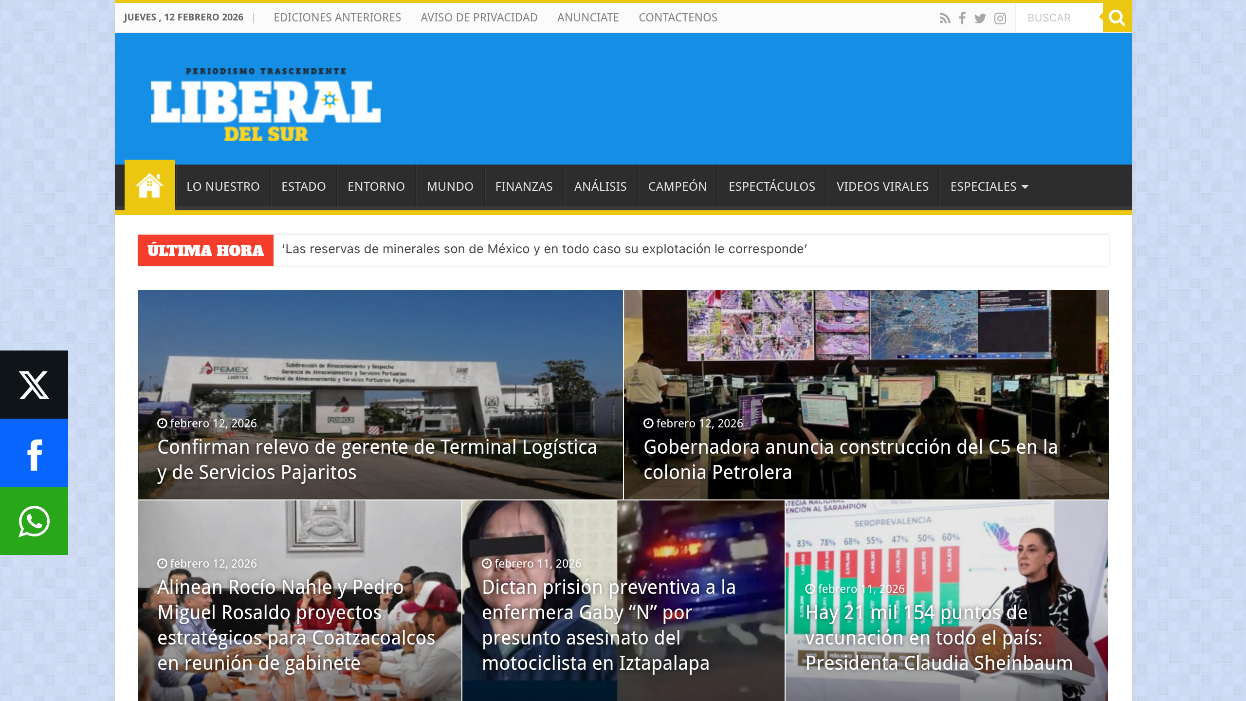 Captura de pantalla de Liberal del Sur