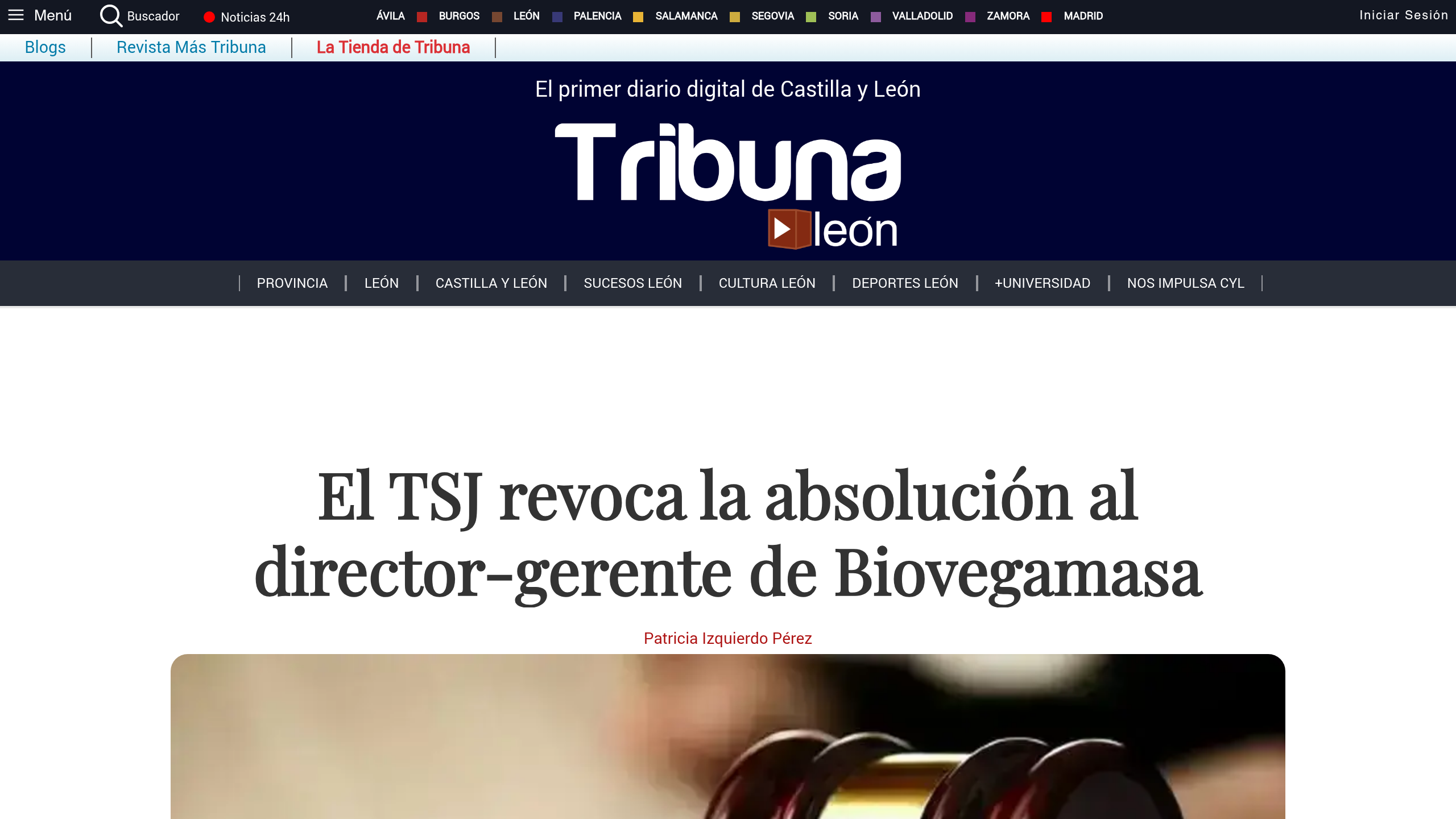 Captura de pantalla de Tribuna León