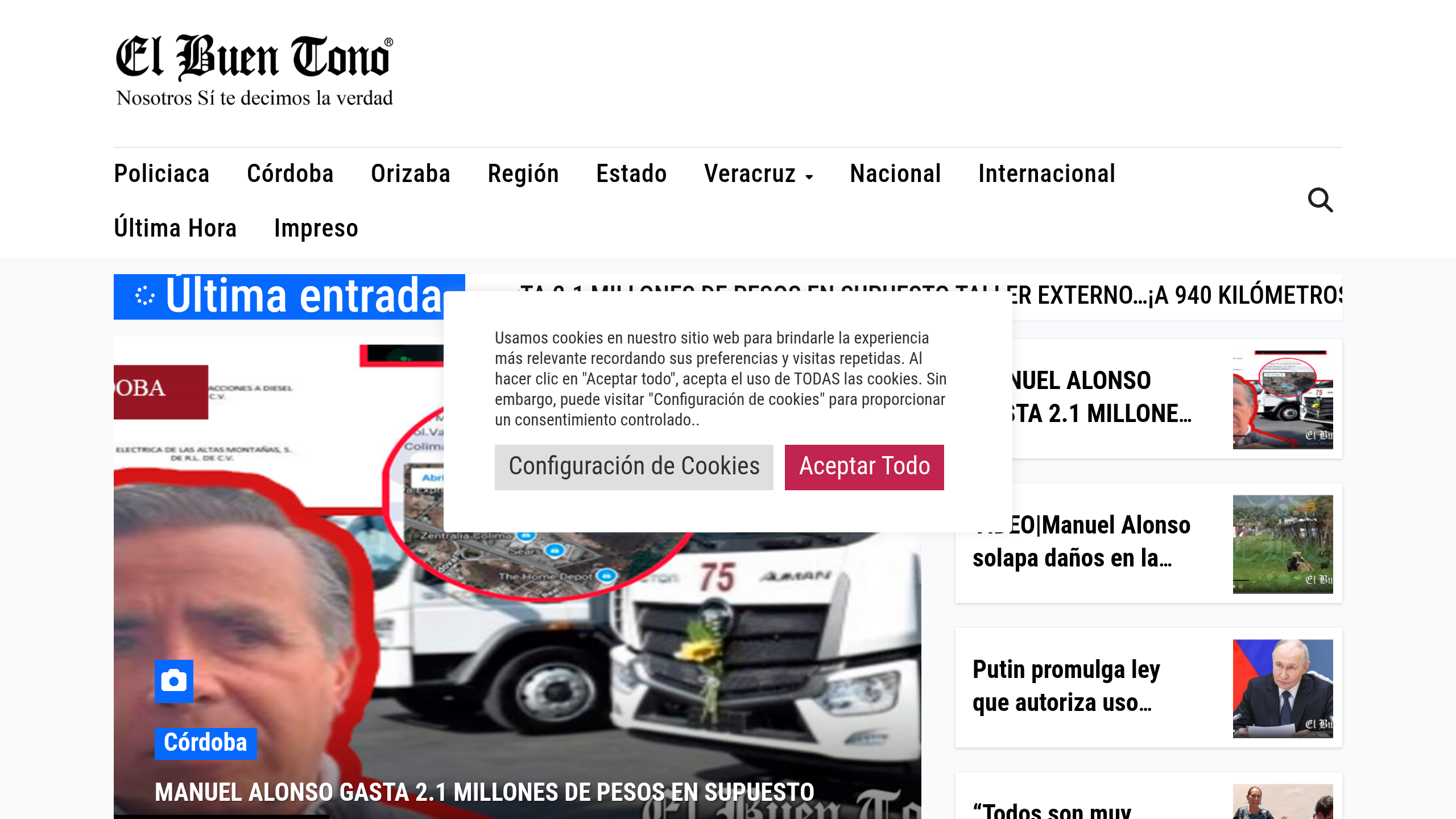 Captura de pantalla de El Buen Tono