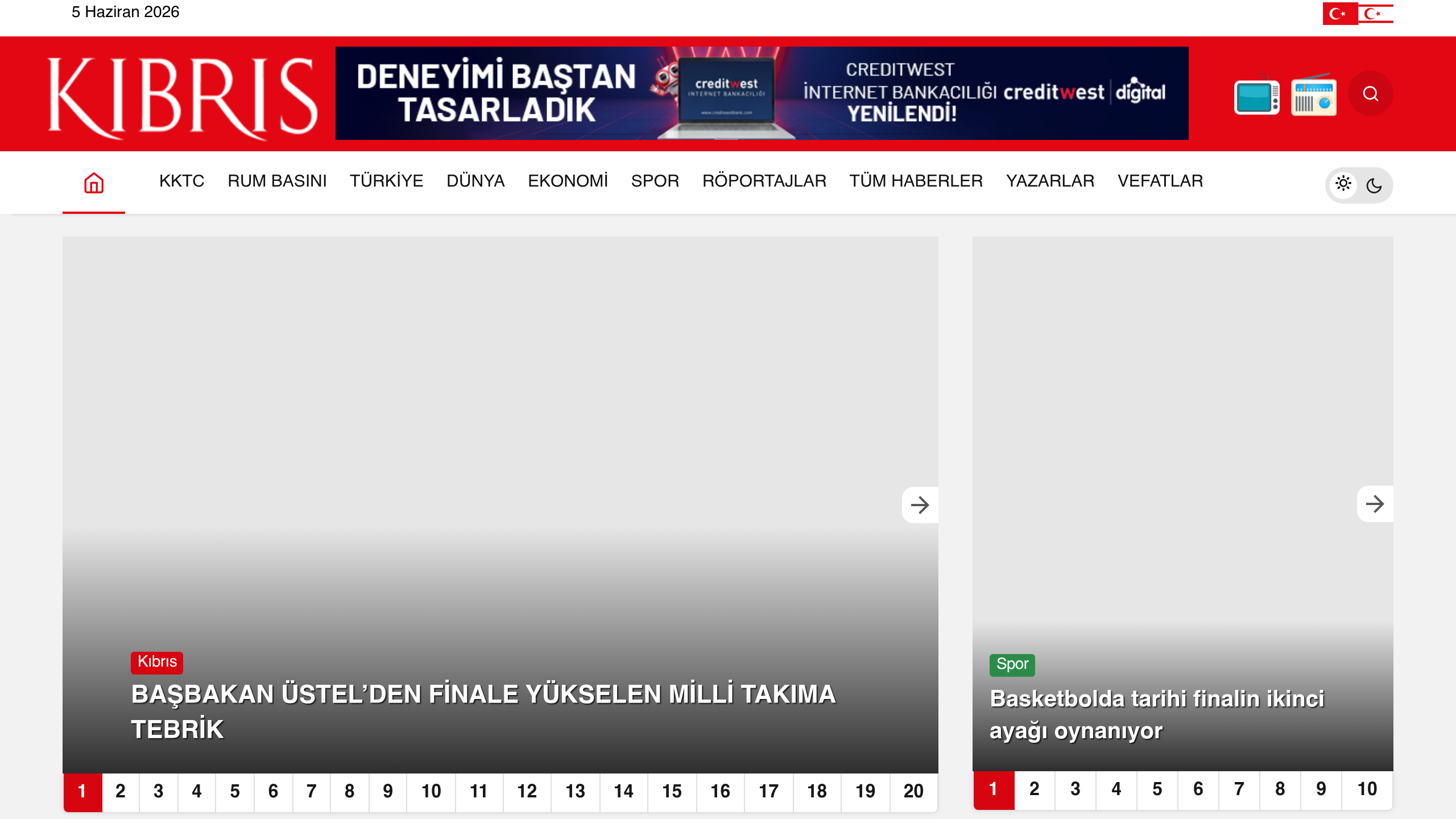 Captura de pantalla de Kibris Gazetesi