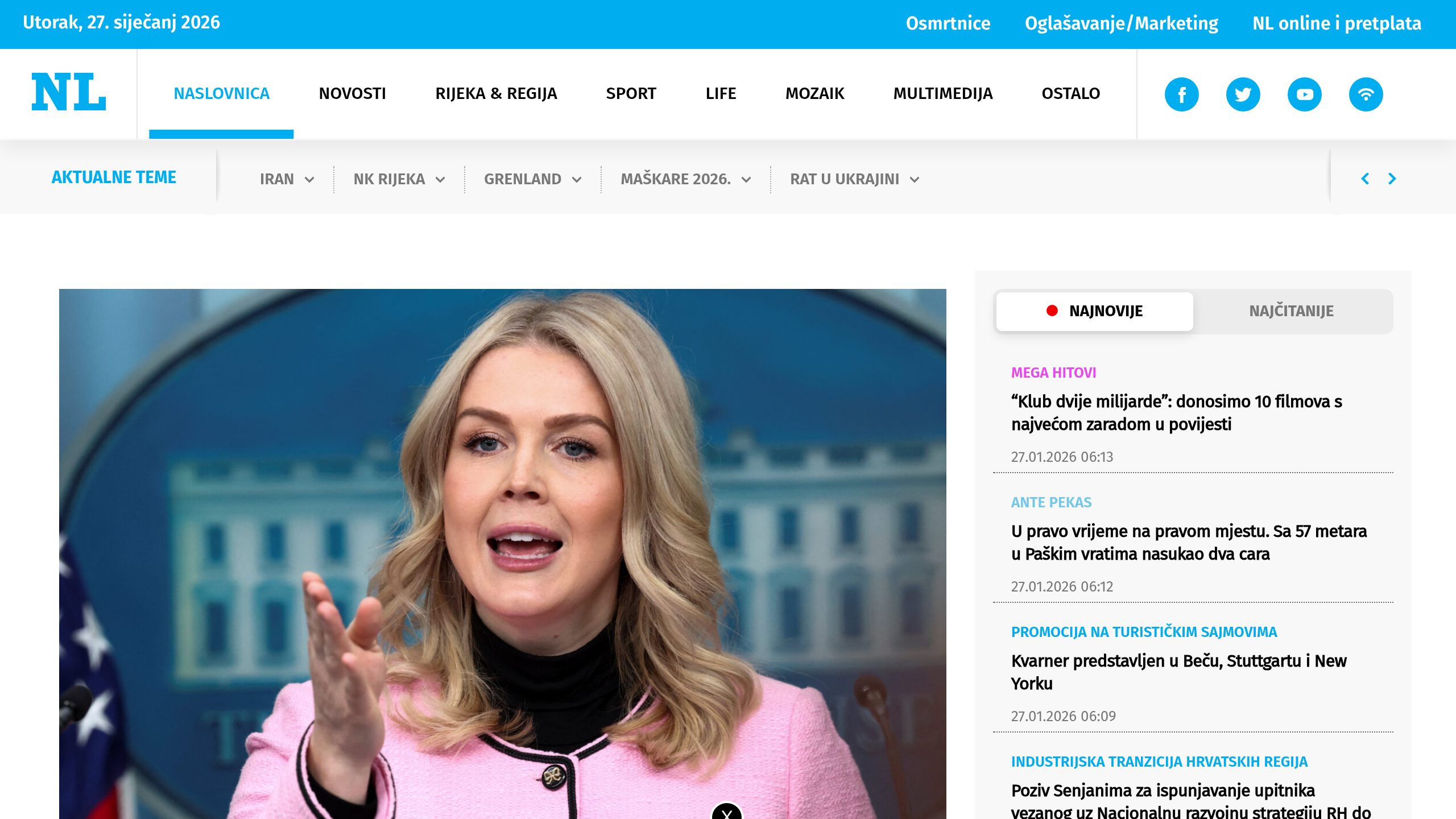 Captura de pantalla de Novi List