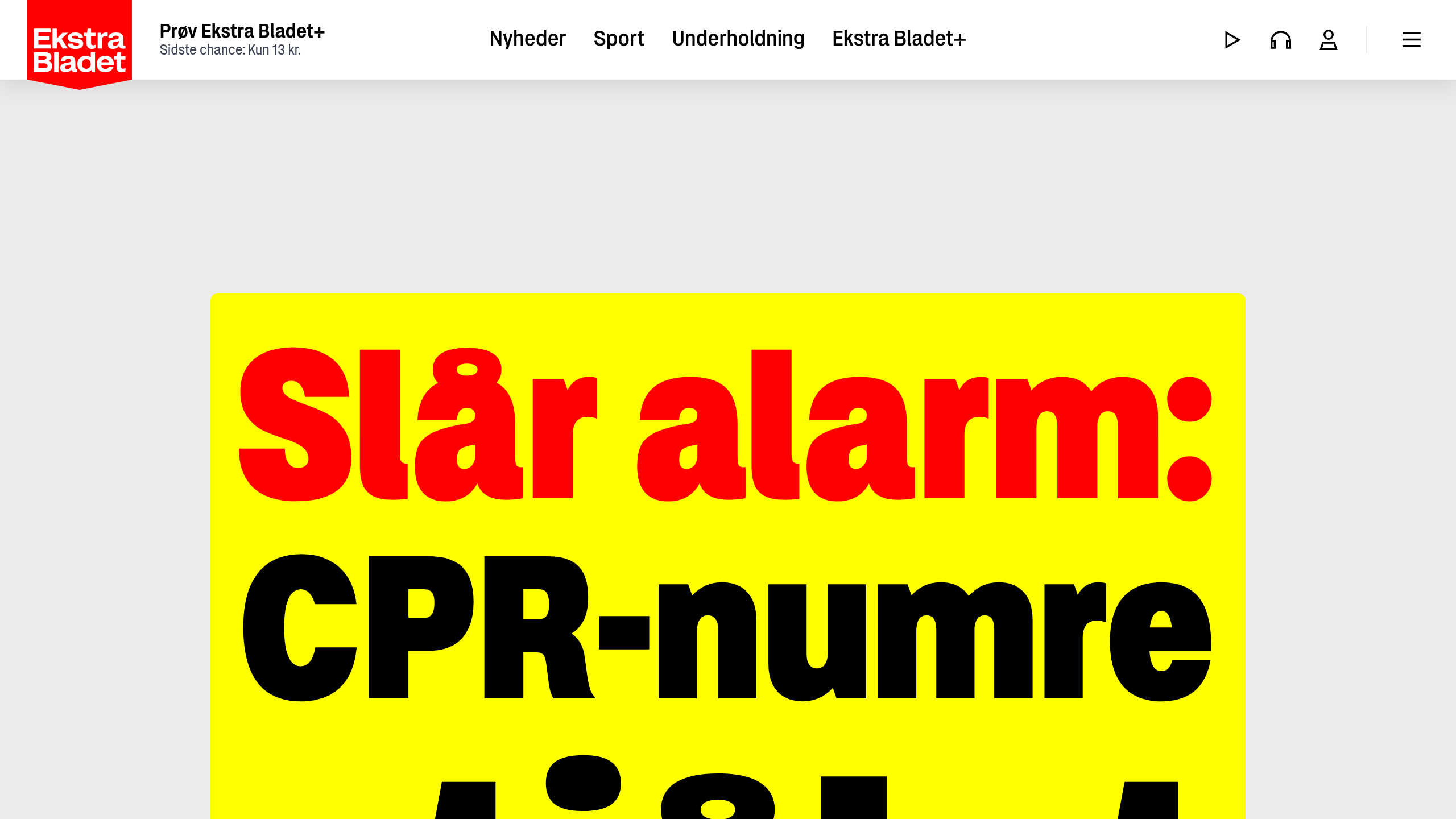 Captura de pantalla de Ekstra Bladet