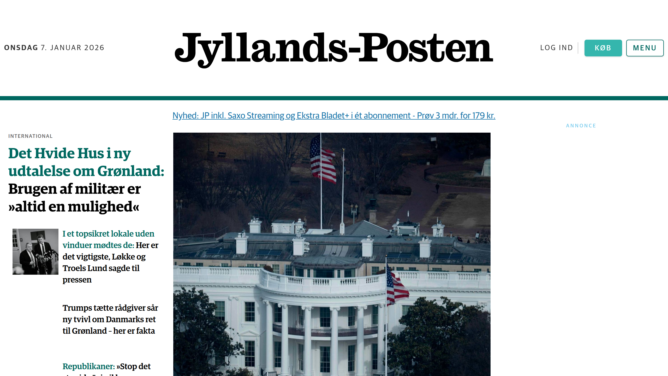Captura de pantalla de Jyllands-Posten