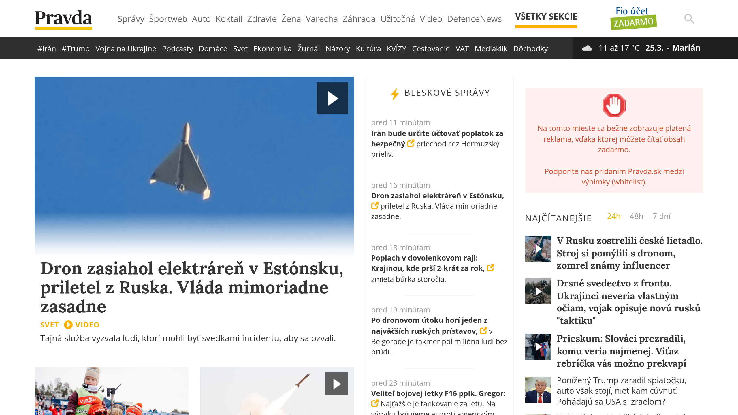 Captura de pantalla de Pravda