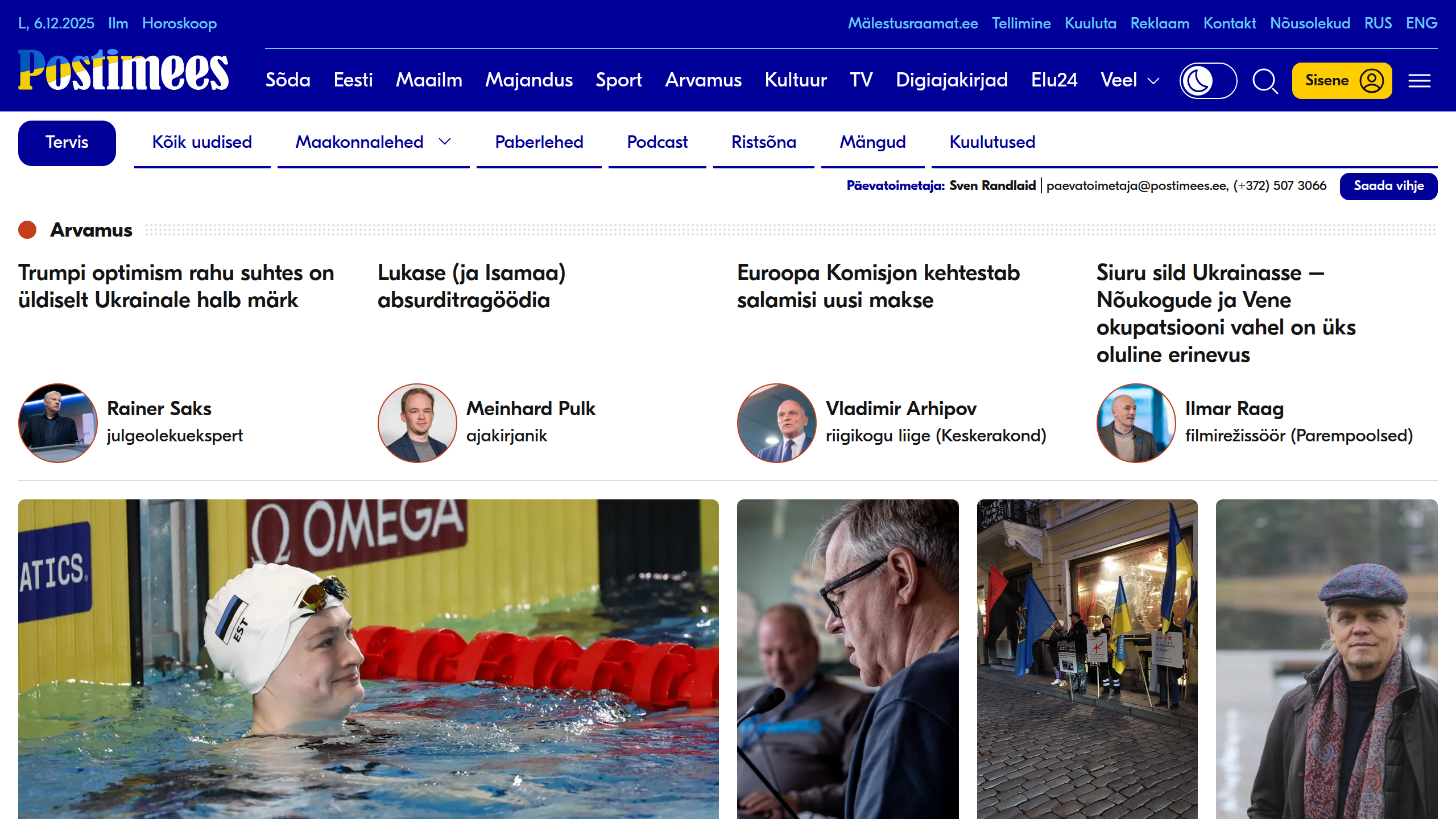 Captura de pantalla de Postimees