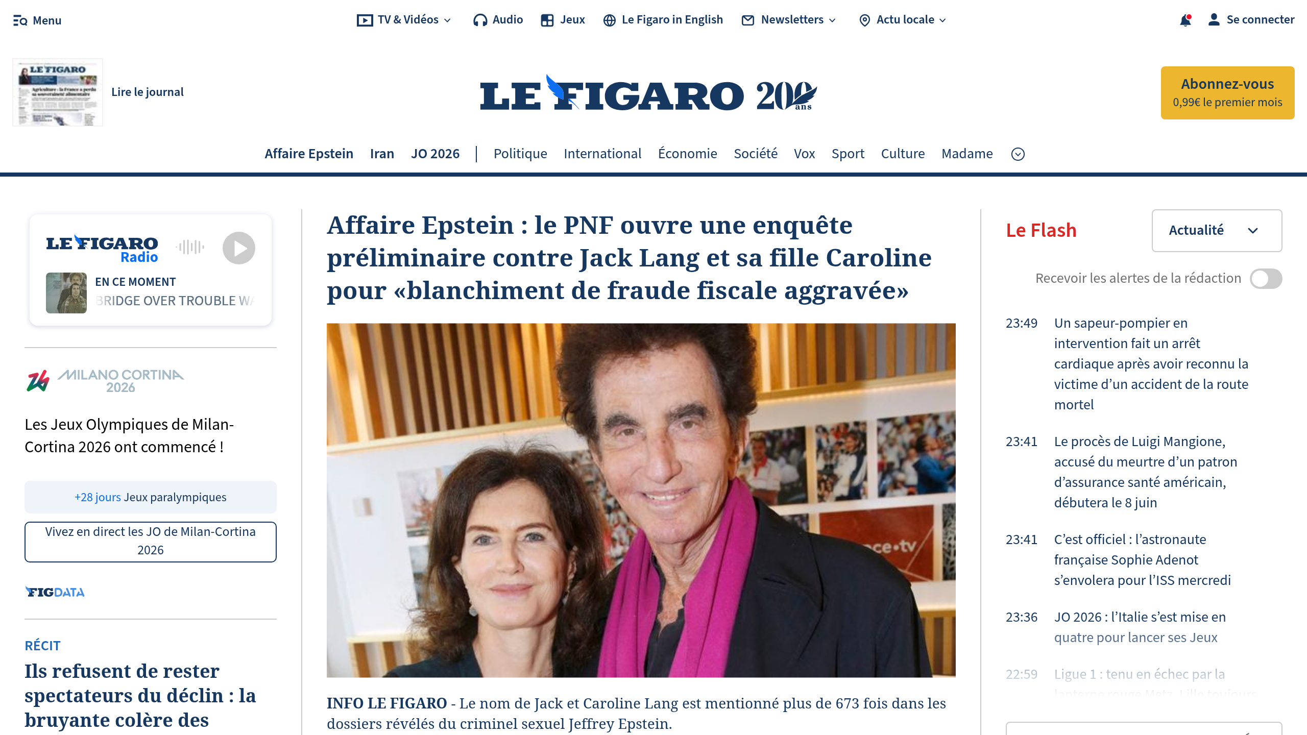 Captura de pantalla de Le Figaro