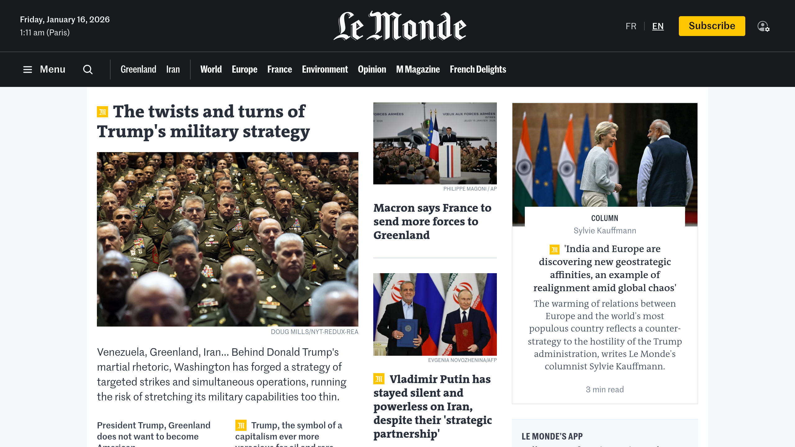 Captura de pantalla de Le Monde