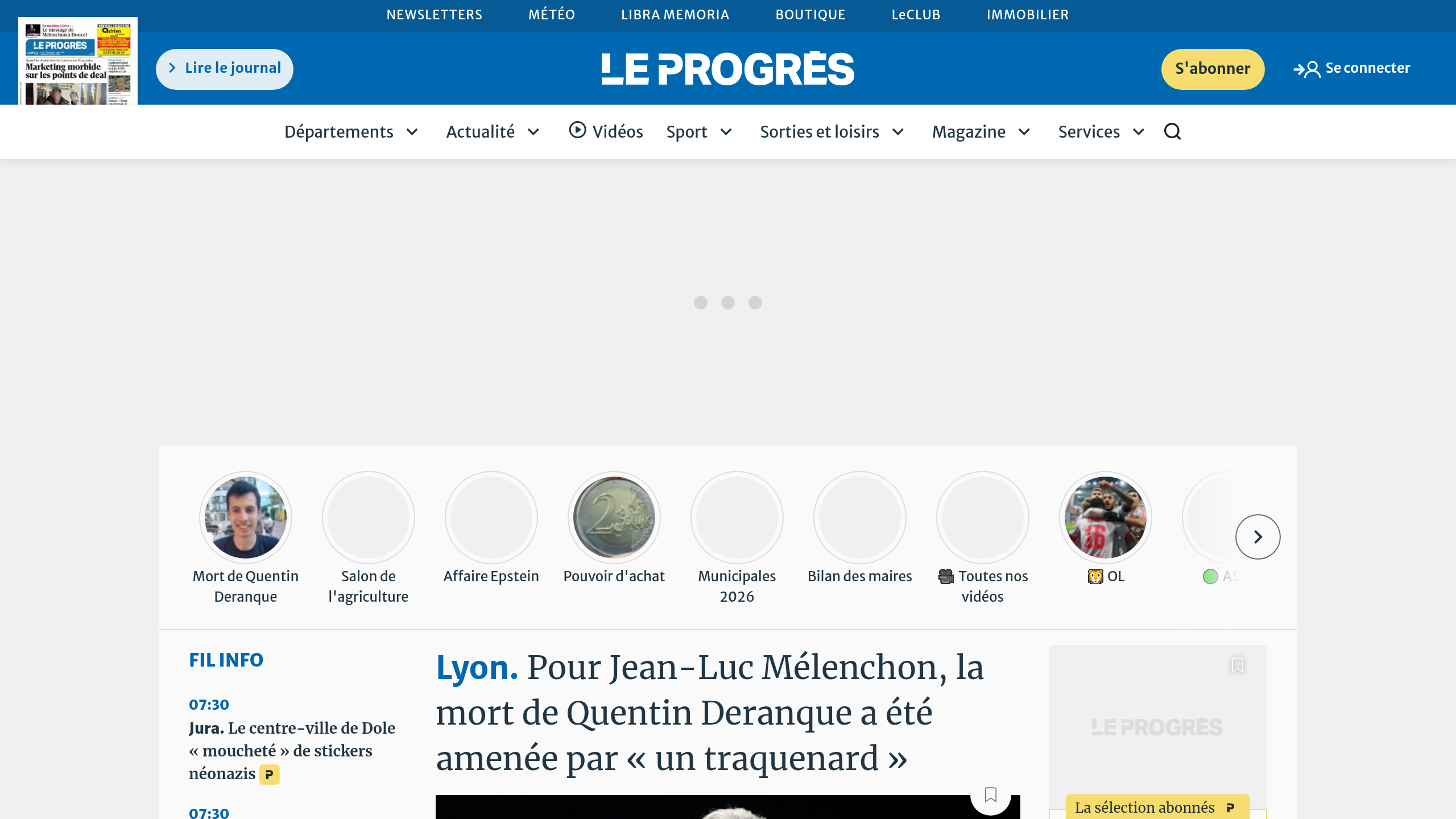 Captura de pantalla de Le Progrès