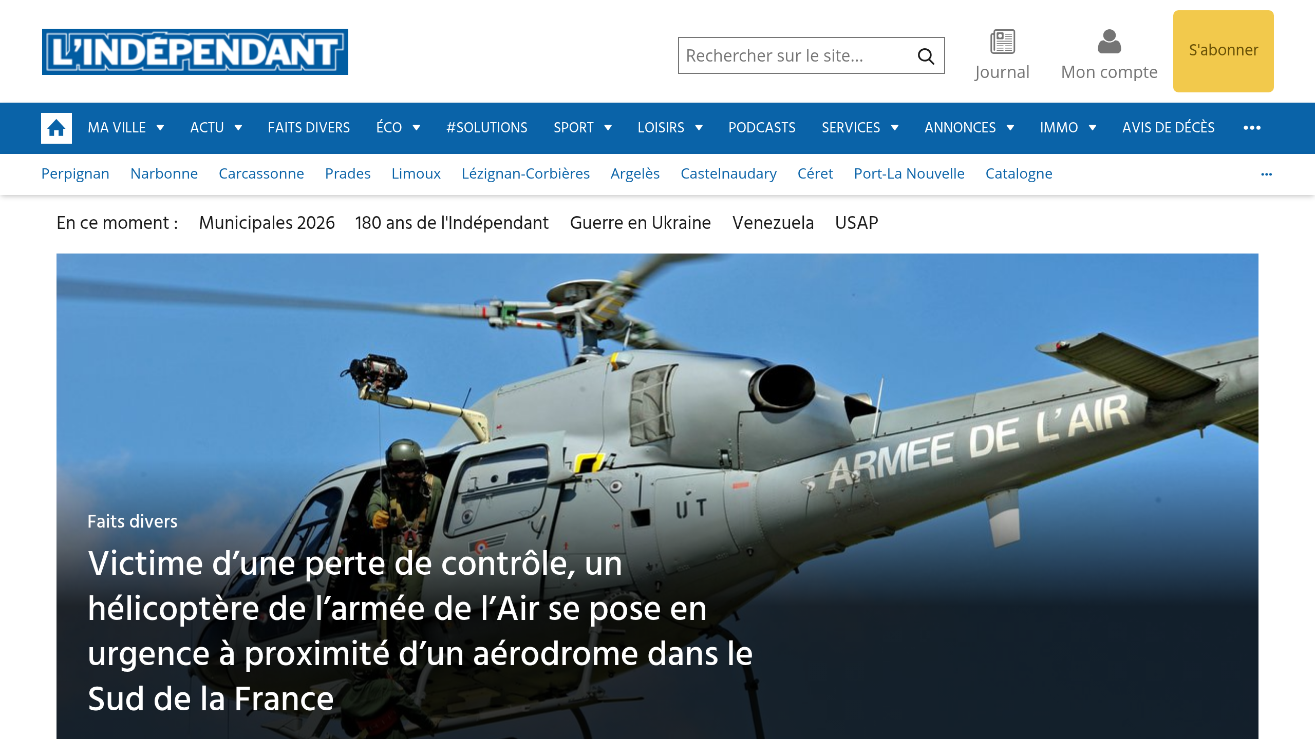 Captura de pantalla de L’Indépendant