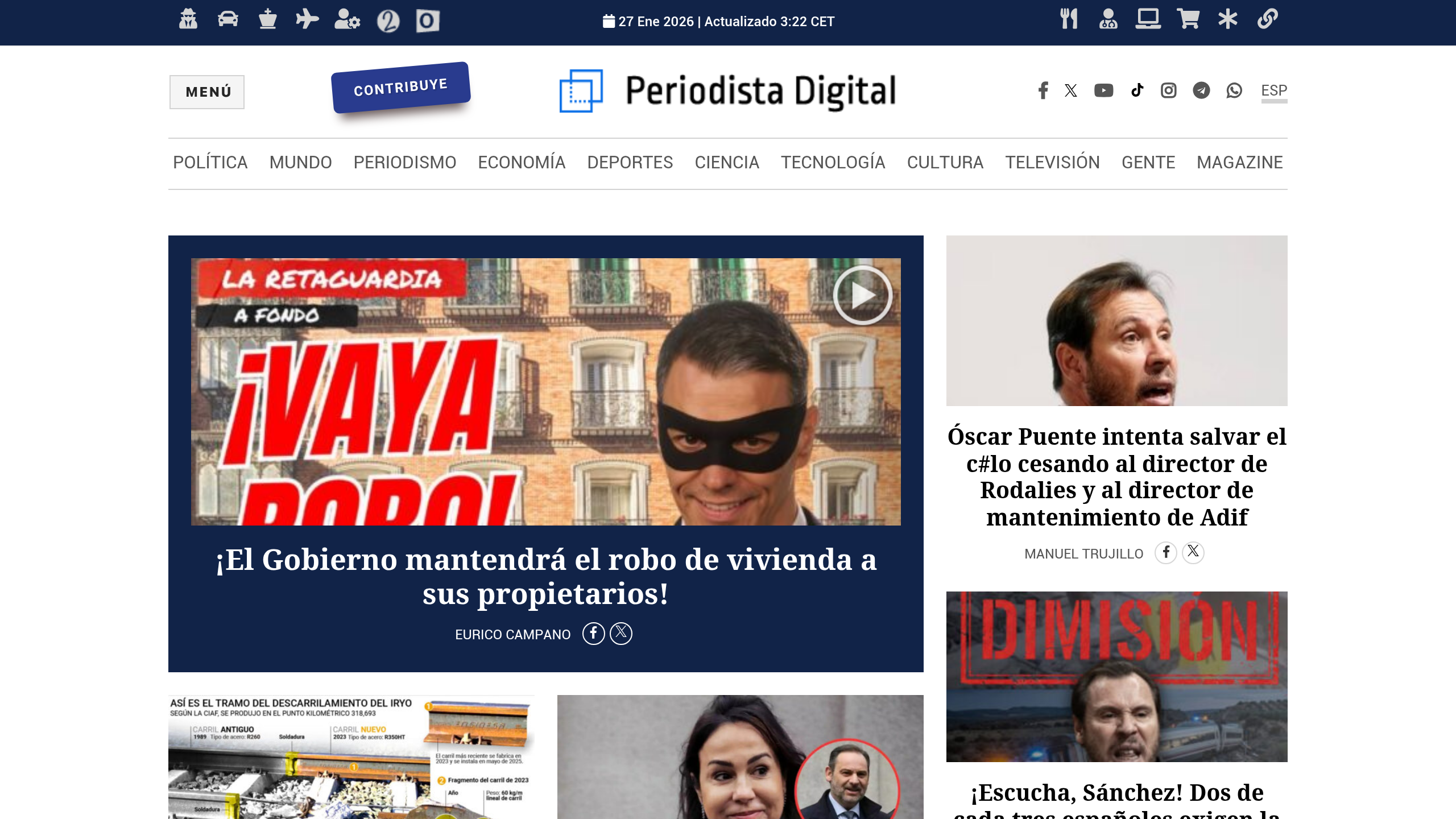 Captura de pantalla de Periodista Digital