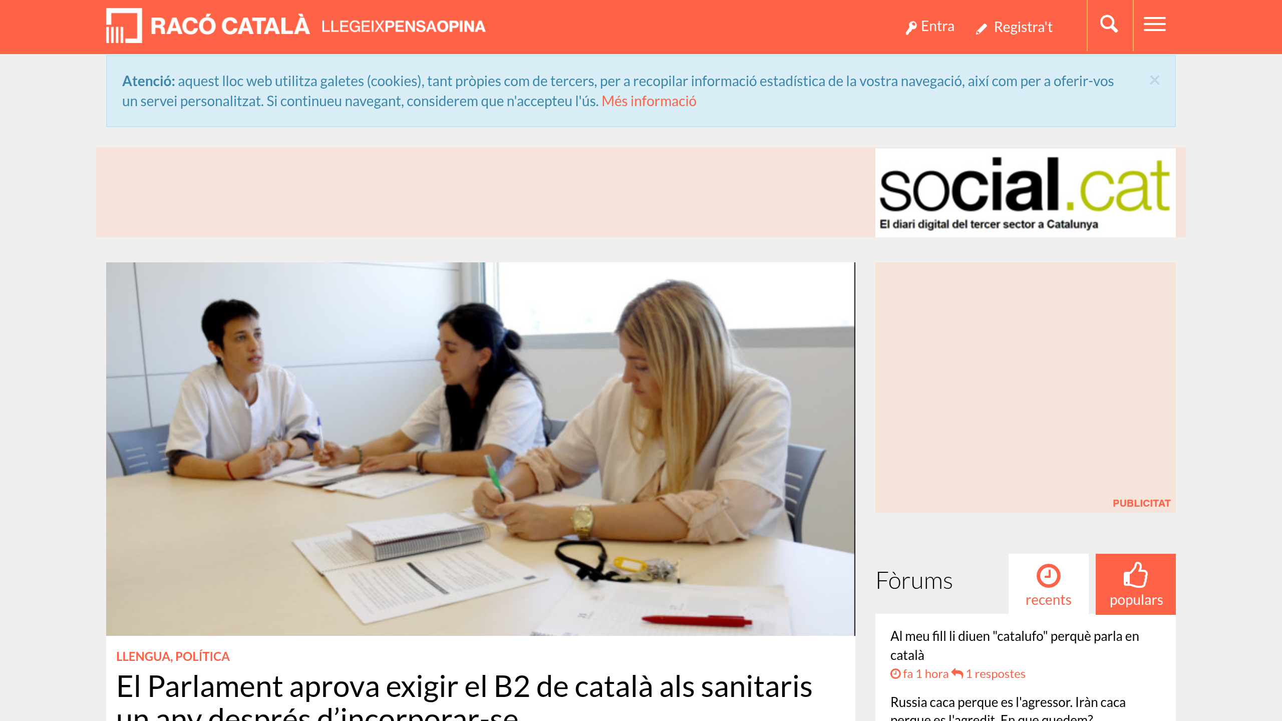 Captura de pantalla de Racó Català