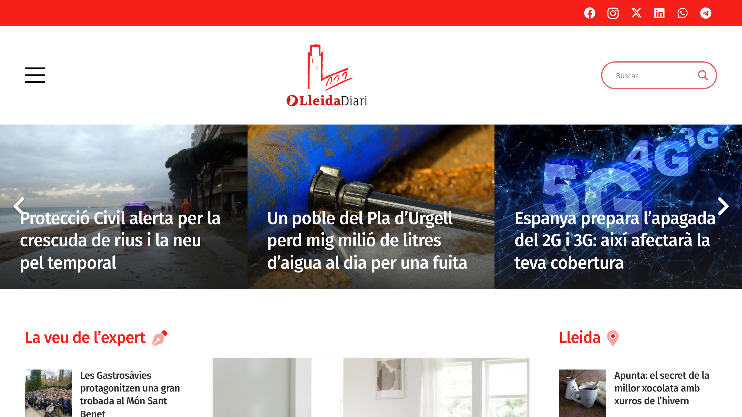 Captura de pantalla de Lleida Diari