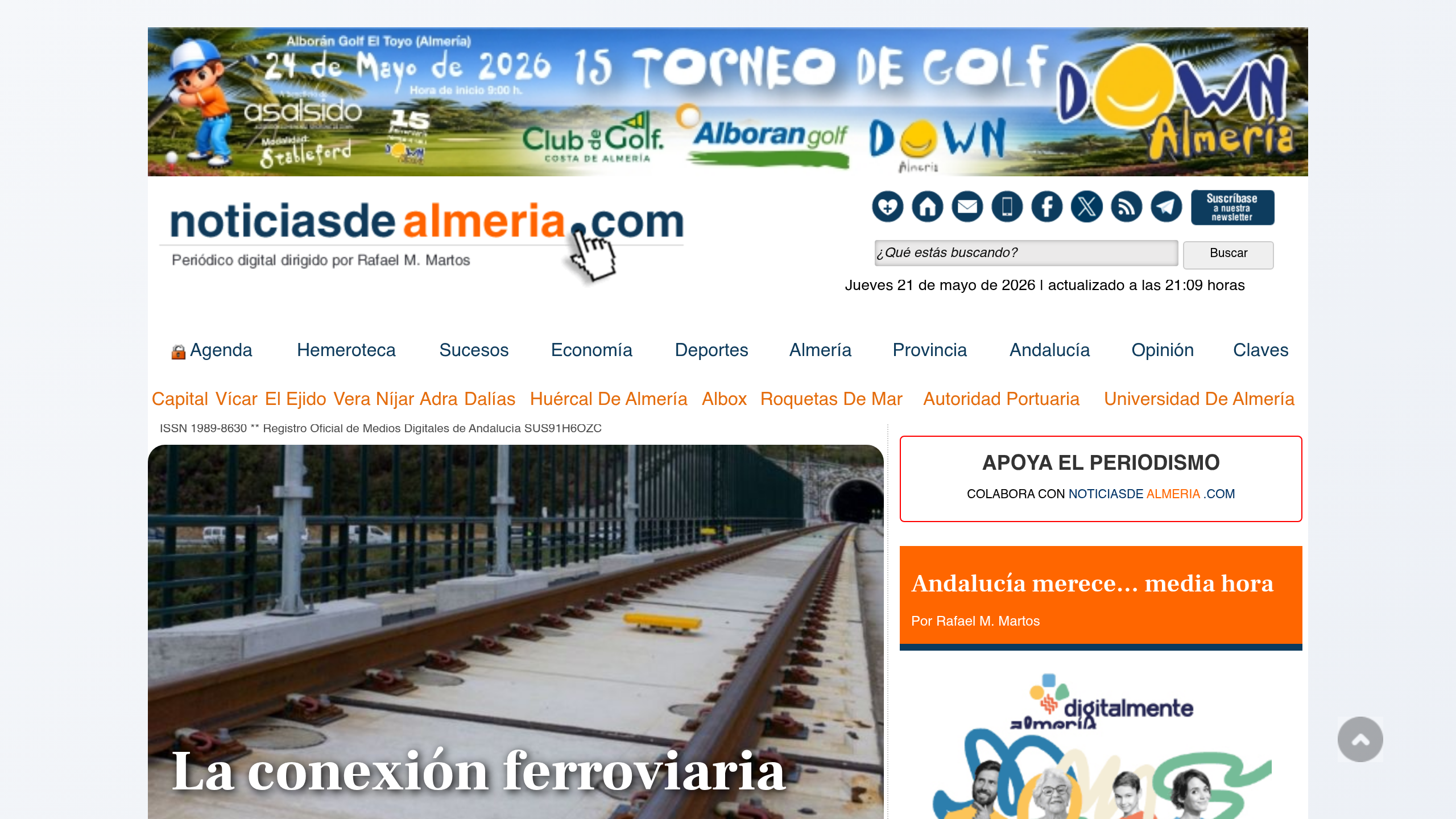 Captura de pantalla de Noticias de Almería