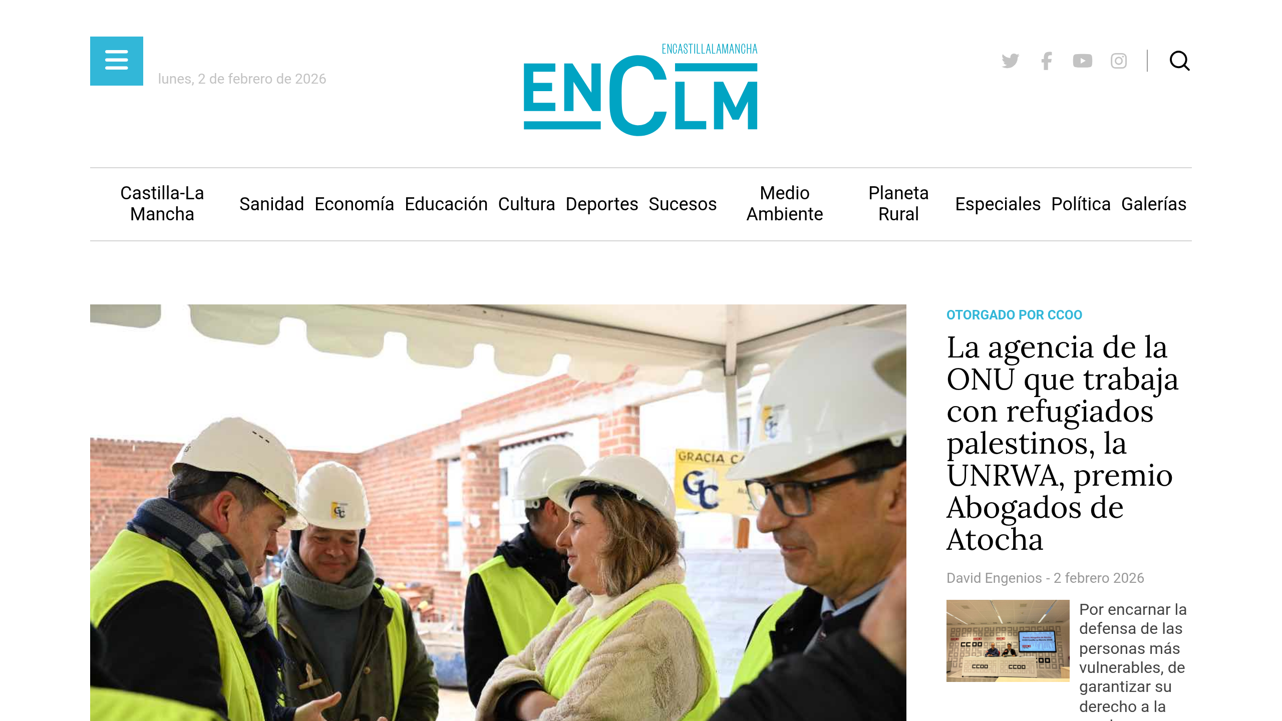 Captura de pantalla de Encastillalamancha.es